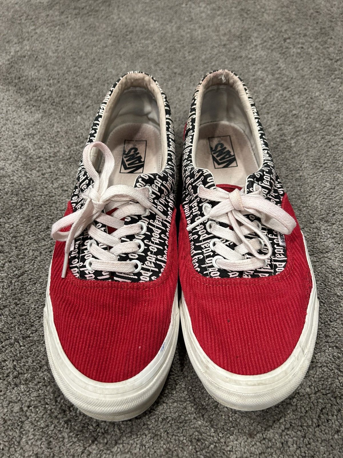 Fear of God × Vans Fear Of God Vans Era 95 Red Corduroy Size US 12 / EU 45 - 2 Thumbnail