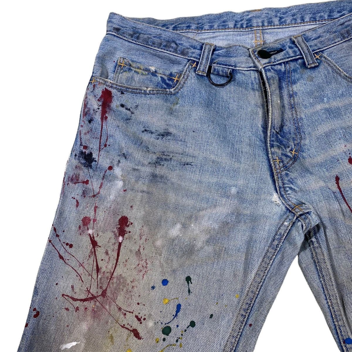 Number (N)ine × Takahiromiyashita The Soloist. SS06 Number Nine Painted D-Ring Crying Heart Pain Denim Size US 32 / EU 48 - 5 Thumbnail