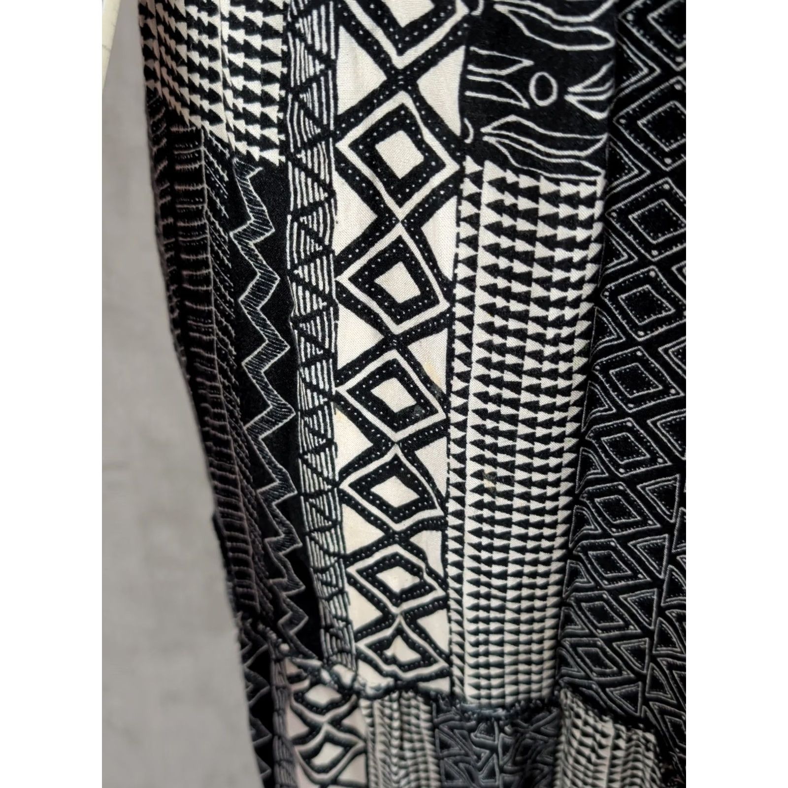 Vintage Wild Fable Maxi Dress Boho Festival Hippie Indie Smocked Patchwork Print Tiered Long sz S Womens Black Size S / US 4 / IT 40 - 4 Thumbnail