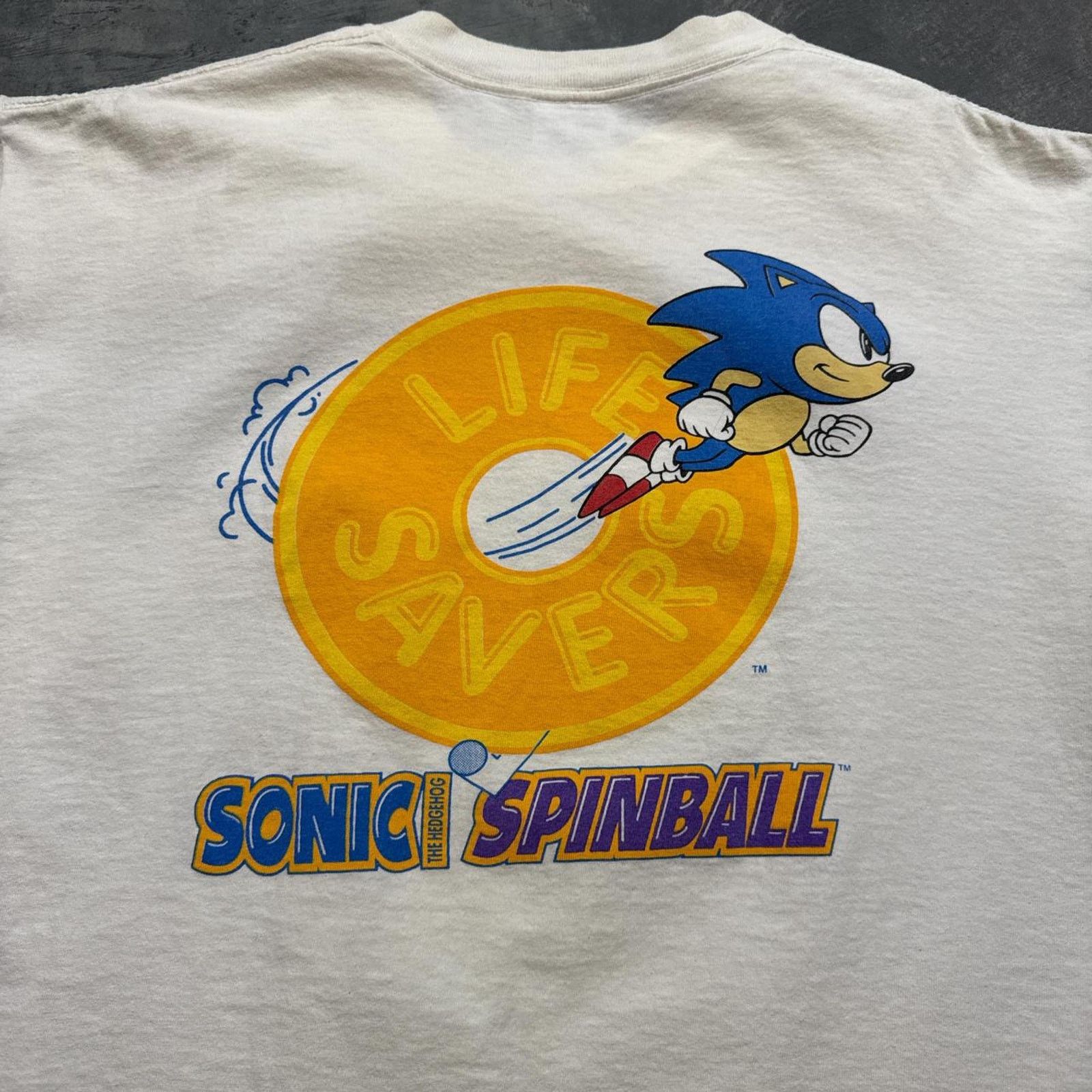 Vintage Sonic The Hedgehog Spinball Vintage 90s Sega Graphic T-Shirt Size US XL / EU 56 / 4 - 2 Thumbnail