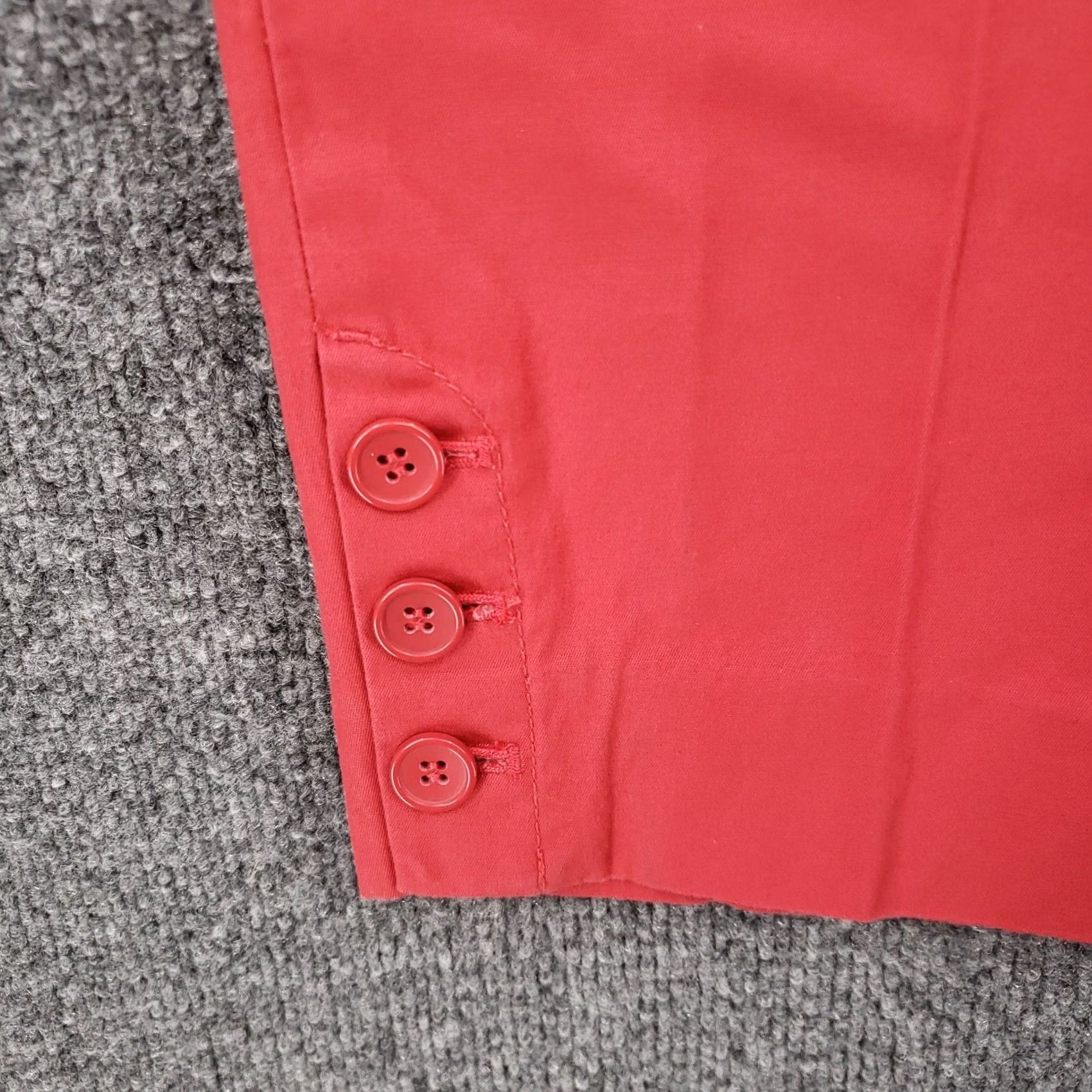 Talbots Talbots Pants Womens 8 Red Flat Front Skimmer Mid Rise Button Hem Pockets Stretch Casual Formal Business 8 Womens Red Skimmer Pants Size 30" / US 8 / IT 44 - 4 Thumbnail