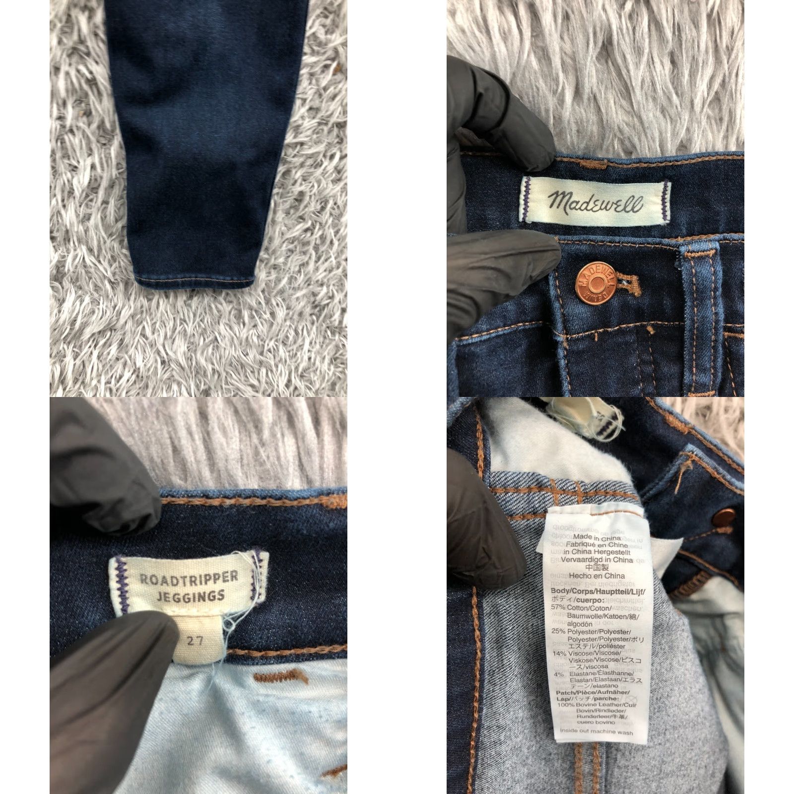 Madewell Madewell Roadtrip Jegging Jeans Size 27 Womens Dark Wash Blue Casual Jeans Regular Rise 5-Pocket Denim Size 27" / US 4 / IT 40 - 8 Thumbnail