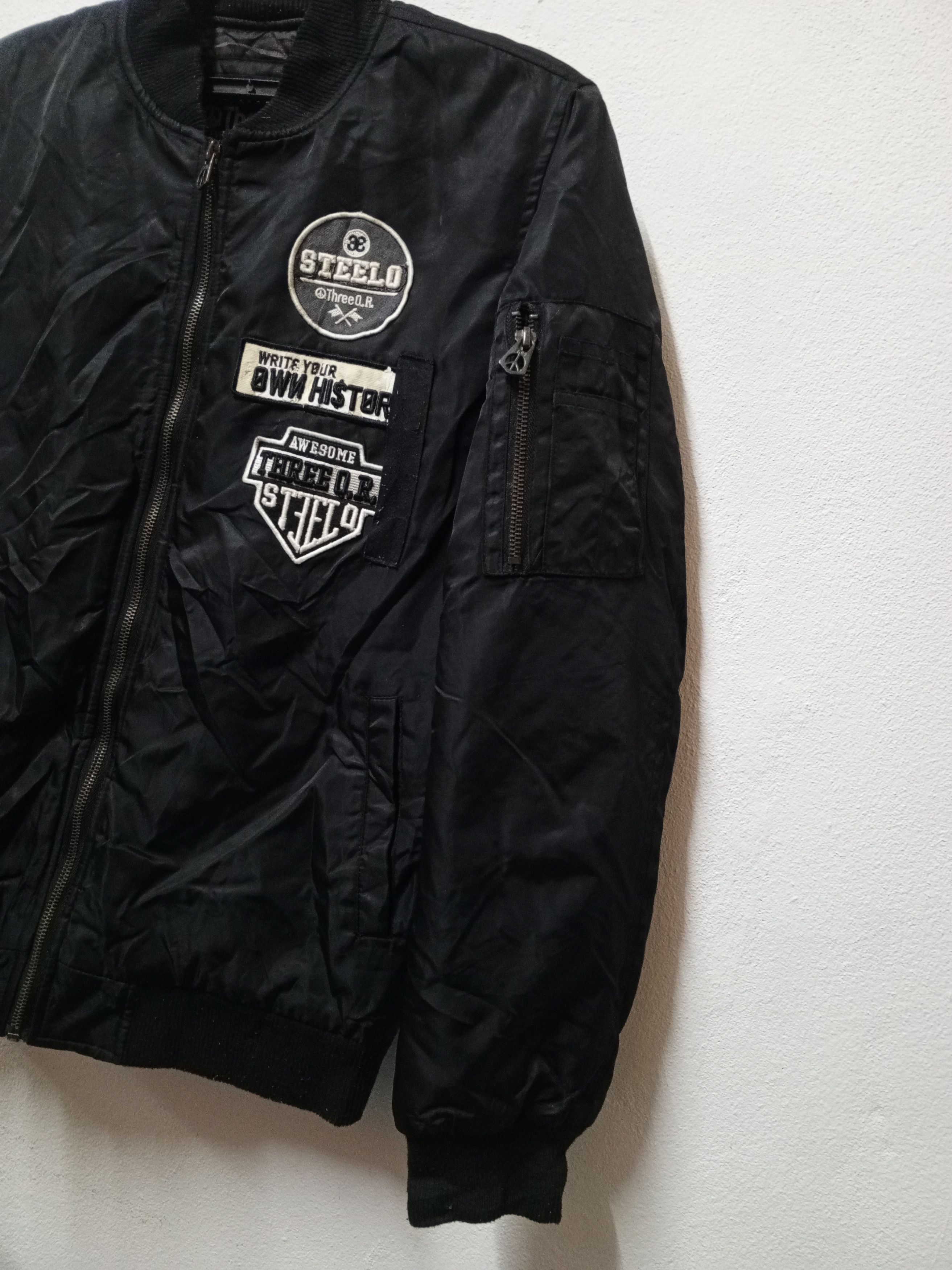 Japanese Brand × Vintage THREE Q.R BOMBER JACKET ZIPPER Size US L / EU 52-54 / 3 - 3 Thumbnail