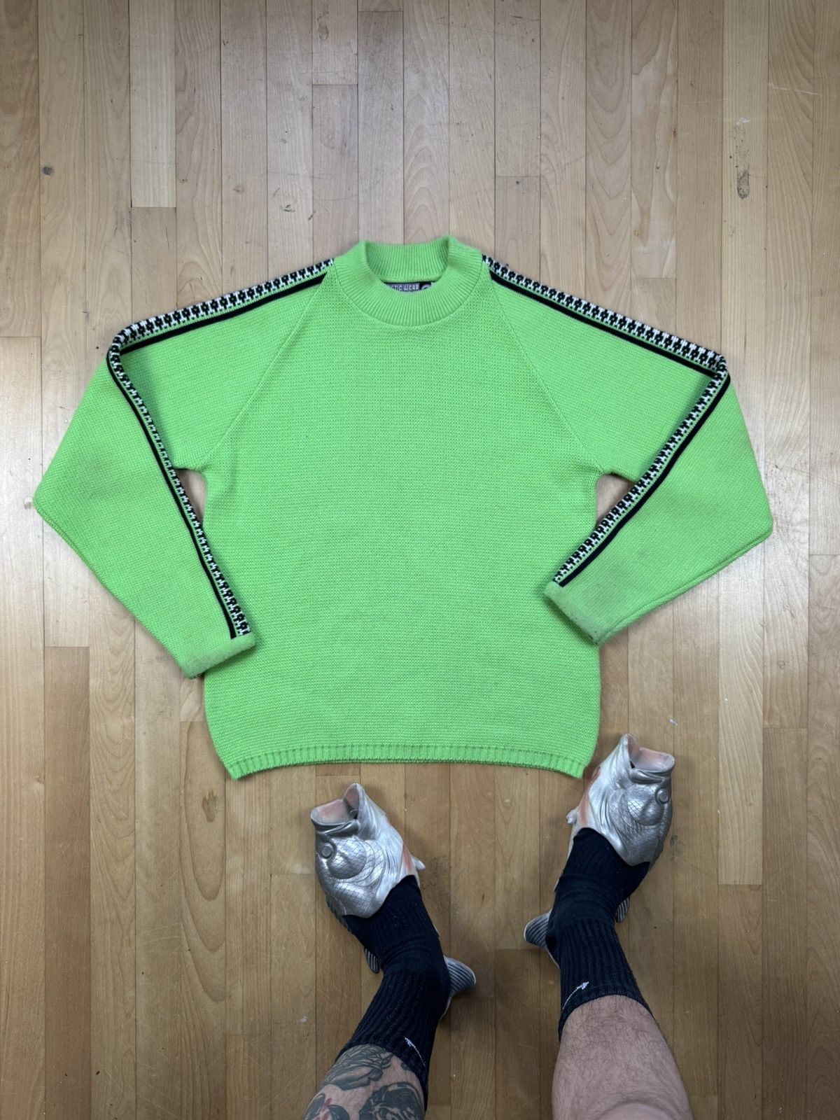 Vintage Vintage Crewneck 1990s Grand Slam Olive Knit Sweater Usa 90S Size US M / EU 48-50 / 2 - 1 Thumbnail