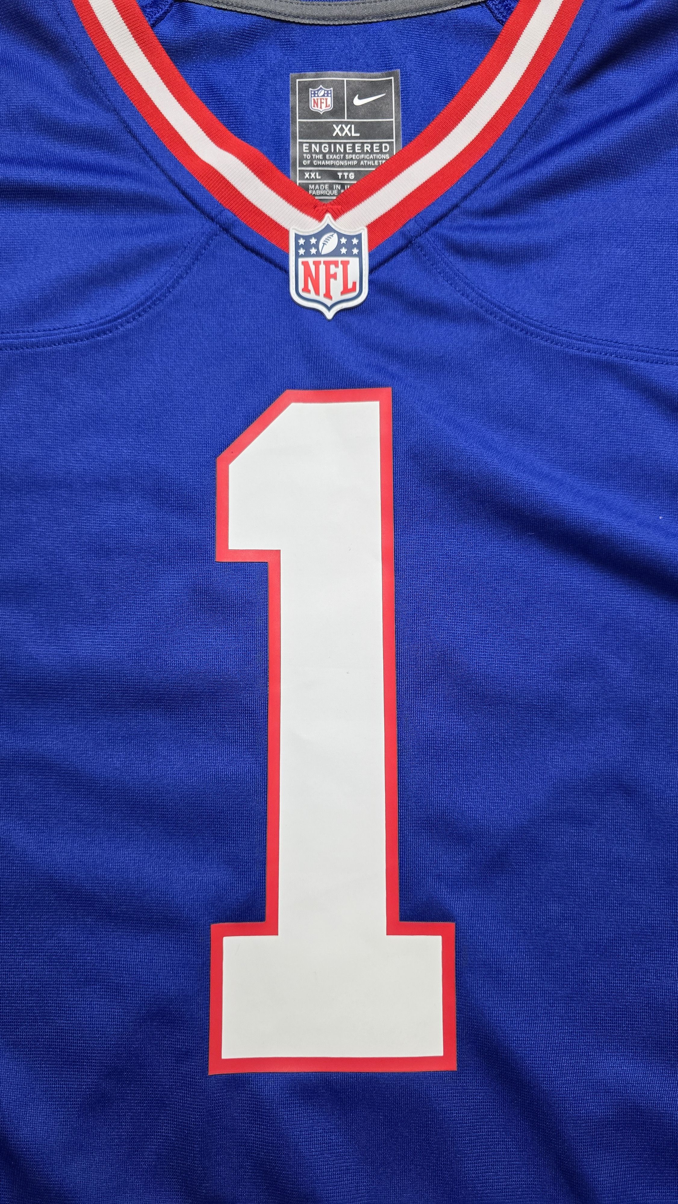 Nike Malik Nabers #1 Giants Nike NFL Game Jersey Size US XXL / EU 58 / 5 - 9 Thumbnail