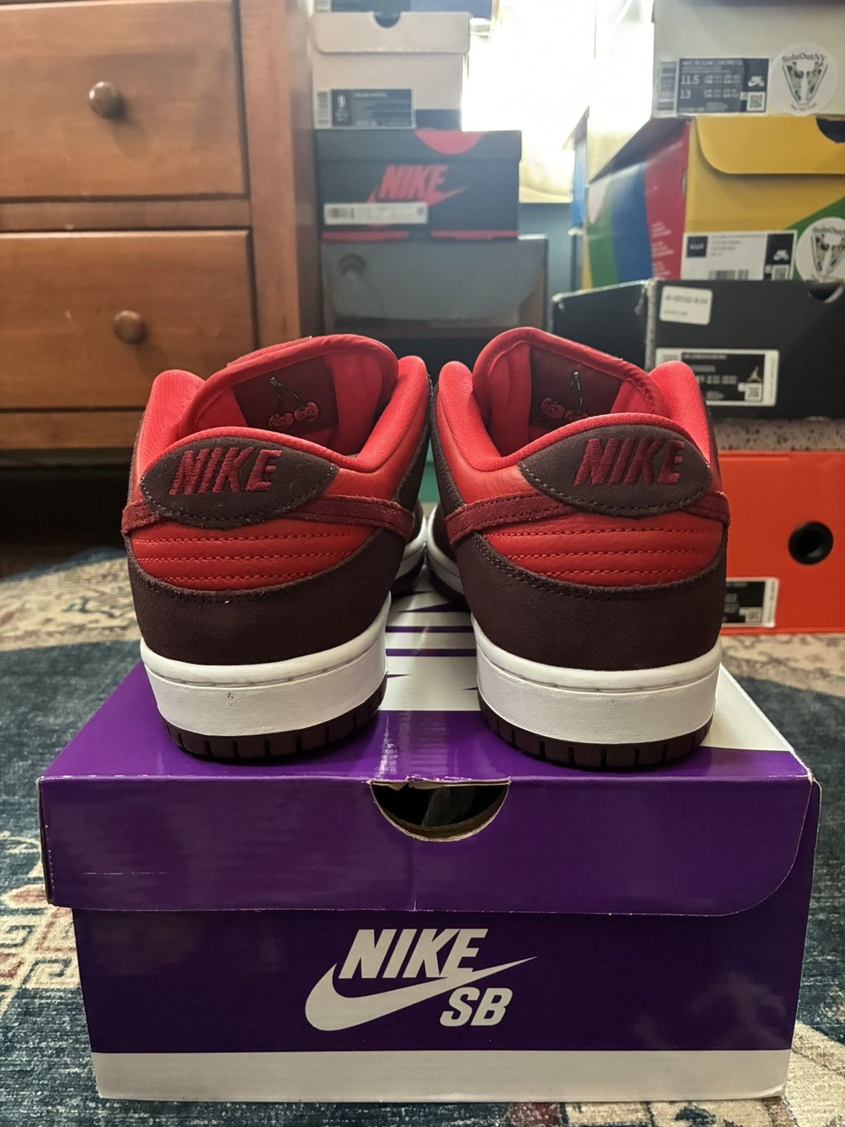 Nike Nike Sb Dunk Low Cherry SKU DM0807-600 Brand New Size 9.5M Size US 9.5 / EU 42-43 - 10 Thumbnail