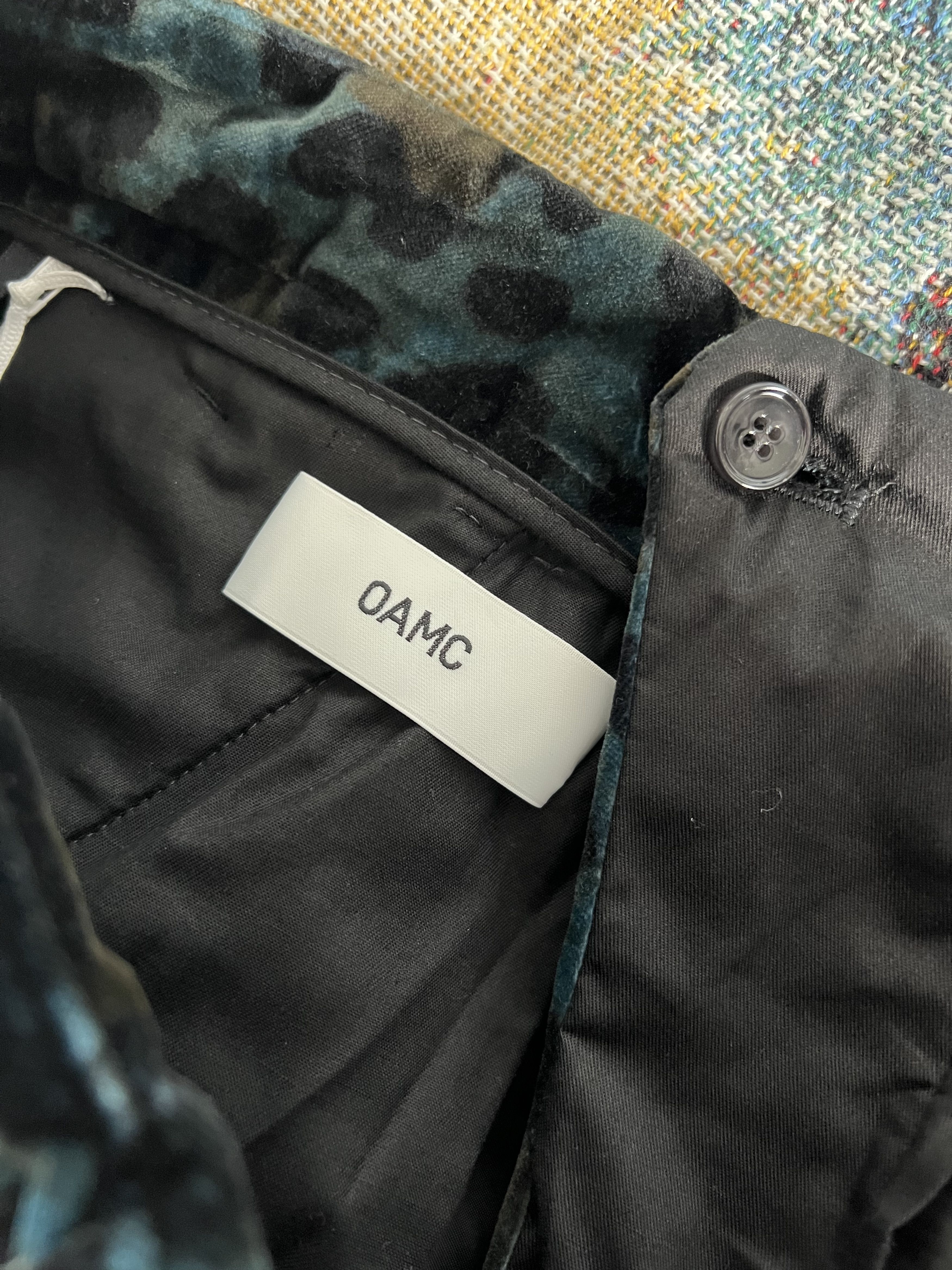 OAMC OAMC Velour Leopard Combine Cargo Pants in Blue Size US 32 / EU 48 - 7 Thumbnail