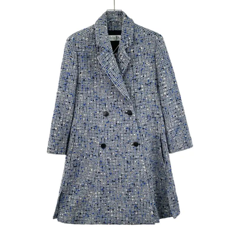 Dior Dior Blue Wool Jacket for Women 0089 Size XS / US 0-2 / IT 36-38 - 1 Thumbnail