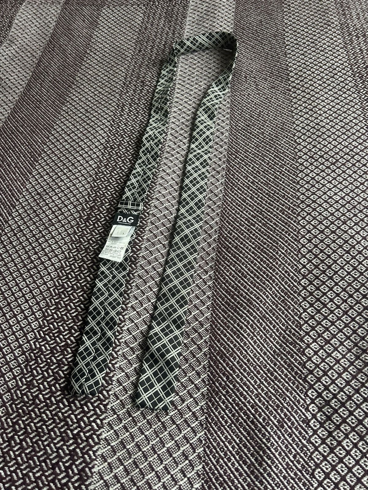 Dolce & Gabbana Dolce & Gabbana Black Silk Tie Geometric Luxury Italy Rare Size ONE SIZE - 5 Thumbnail