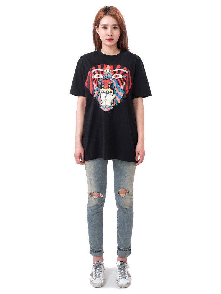 Givenchy Black Aztec Rottweiler Print T-Shirt Size M / US 6-8 / IT 42-44 - 3 Thumbnail