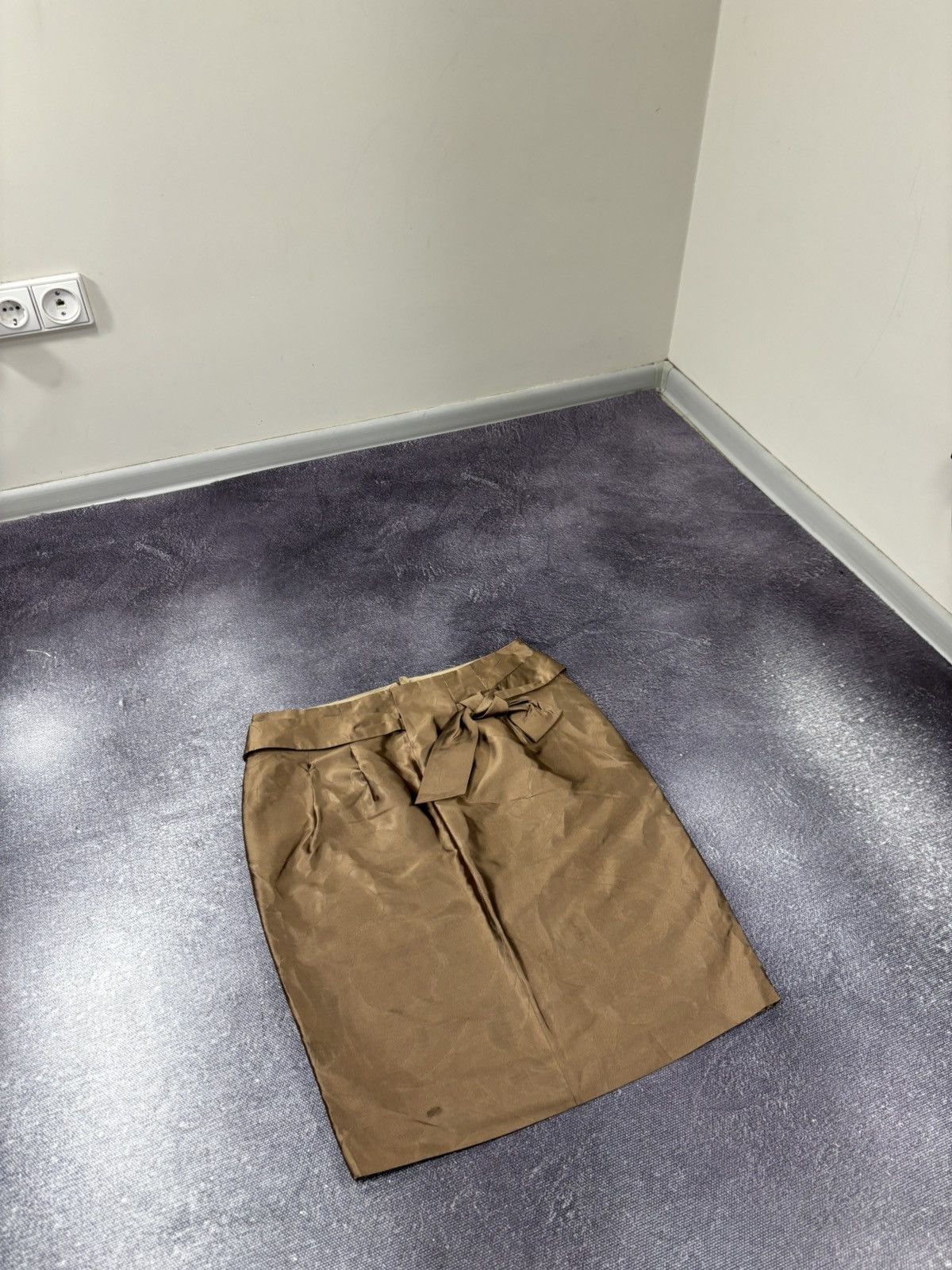 Escada Escada High-Waisted Bow Belt Luxury Silk Pencil Skirt Size 27" / US 4 / IT 40 - 3 Thumbnail