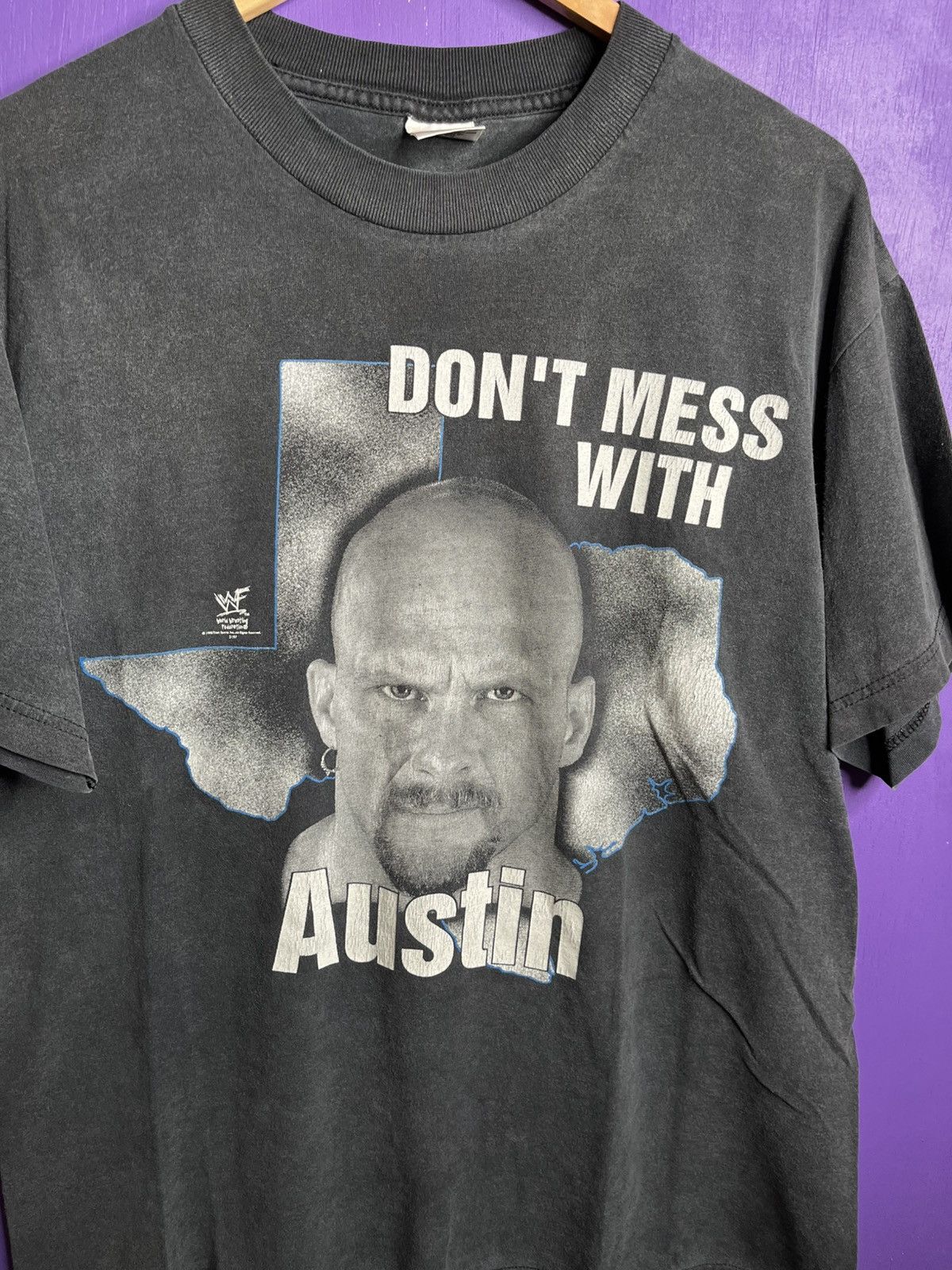 Vintage × WWF Vintage 90s Stone cold don’t mess with Austin tee Size US L / EU 52-54 / 3 - 3 Thumbnail