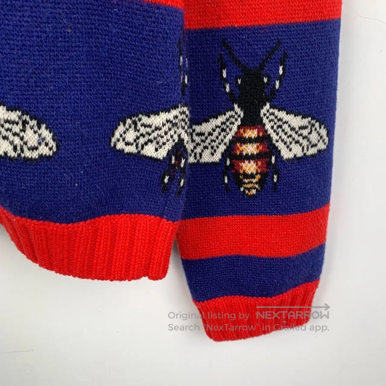 Gucci Guicci Color Blocked Little Bee Pattern Inlayed Striped V- Size XS / US 0-2 / IT 36-38 - 4 Thumbnail