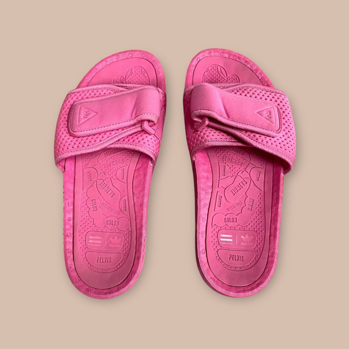 Adidas × Pharrell Adidas Pharrell Williams Pink Chancletas HU Slides Size US 6 / EU 39 - 4 Thumbnail