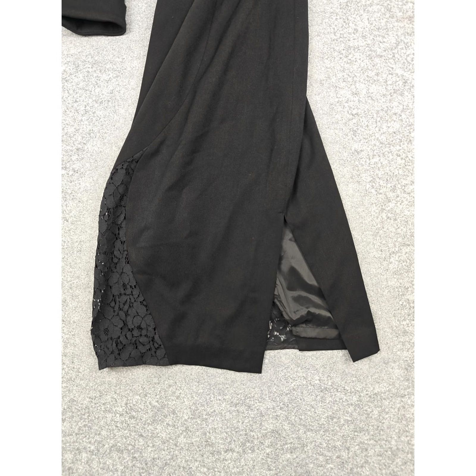 Black Halo Black Halo Dress Womens 6 Black Lace Panel Sheath Midi 3/4 Sleeve Style 208308 Size M / US 6-8 / IT 42-44 - 4 Thumbnail