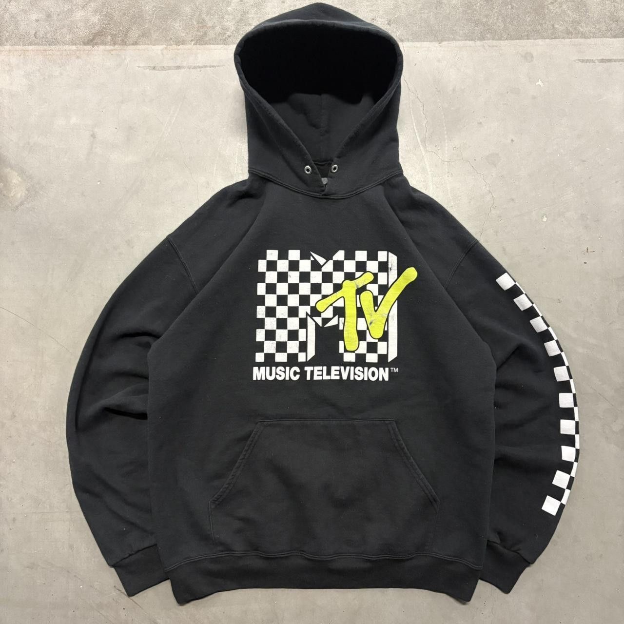 Mtv Crazy Vintage Y2K/2000s MTV Music Television Black Graphic Hoodie! Size US L / EU 52-54 / 3 - 1 Thumbnail