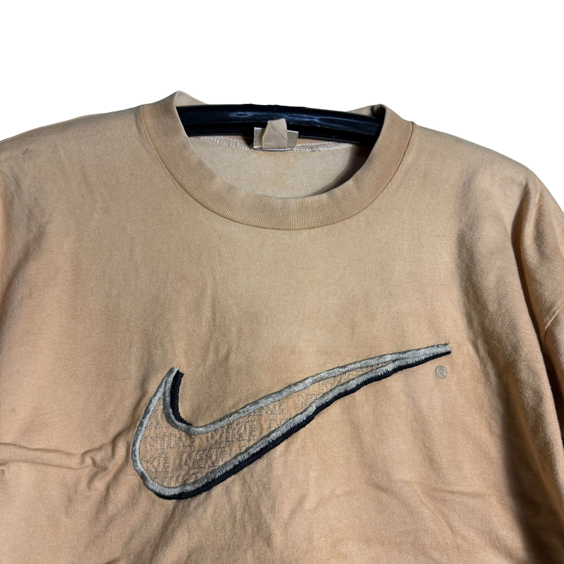 Nike 🔥RARE🔥Vintage 90s Nike Swoosh Spellout T-shirt Made in USA Size US L / EU 52-54 / 3 - 2 Thumbnail