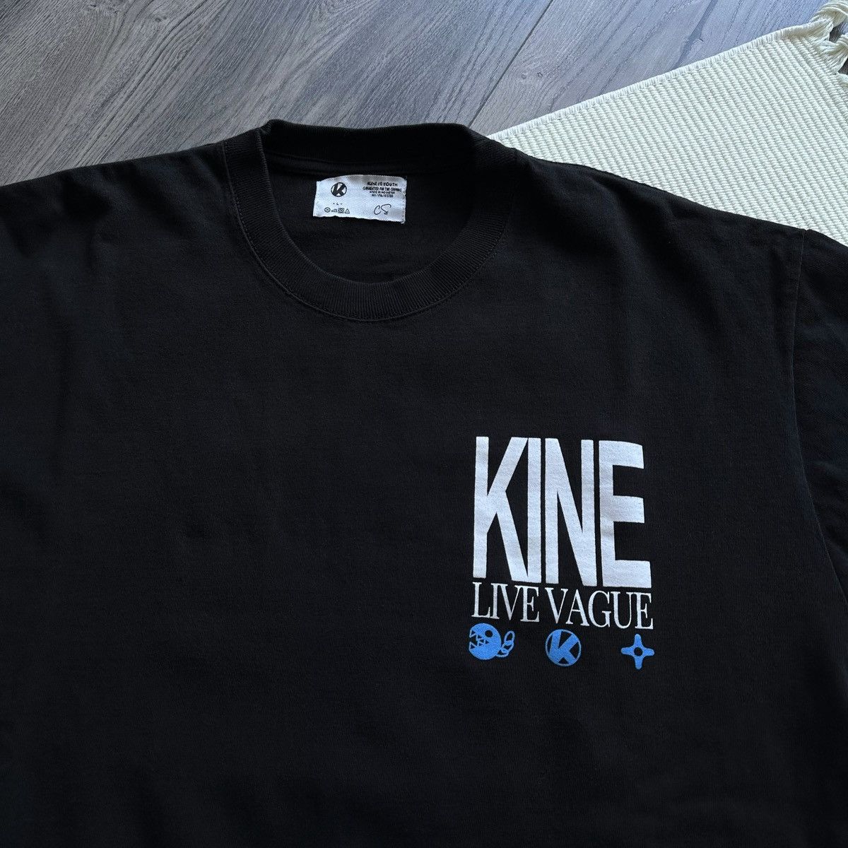 Other KINE JKT x KENCUT Blue Logo Short Sleeve Black Tee Size US L / EU 52-54 / 3 - 3 Thumbnail