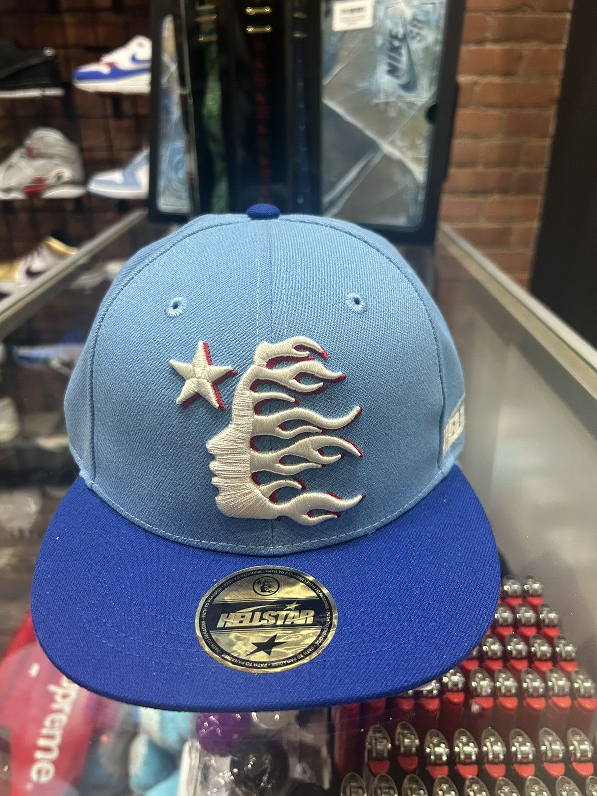 HELLSTAR Hellstar fitted hat blue Size ONE SIZE - 1 Thumbnail