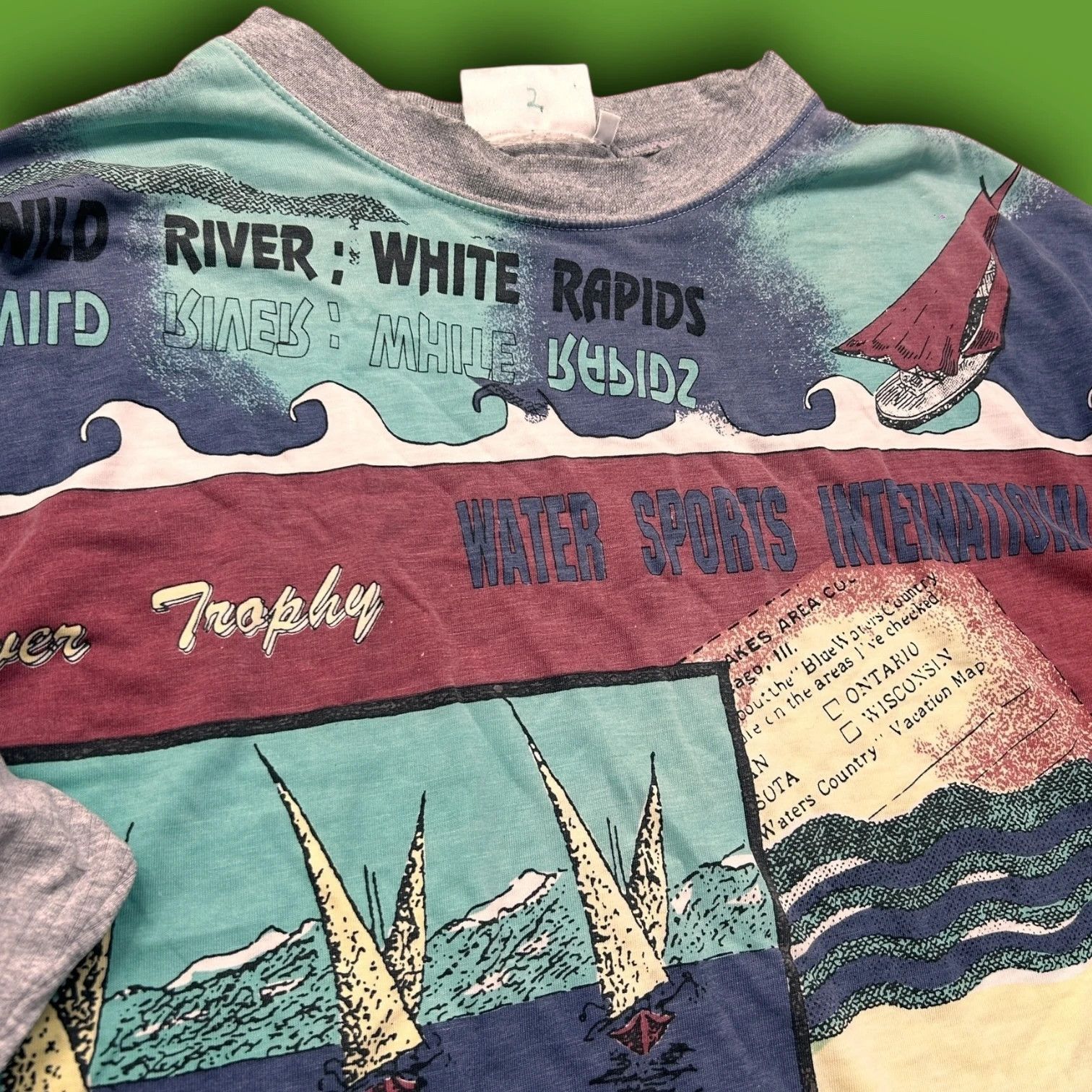 Nautica Vintage 80s Nautical Sailor T Shirt Size US M / EU 48-50 / 2 - 3 Thumbnail