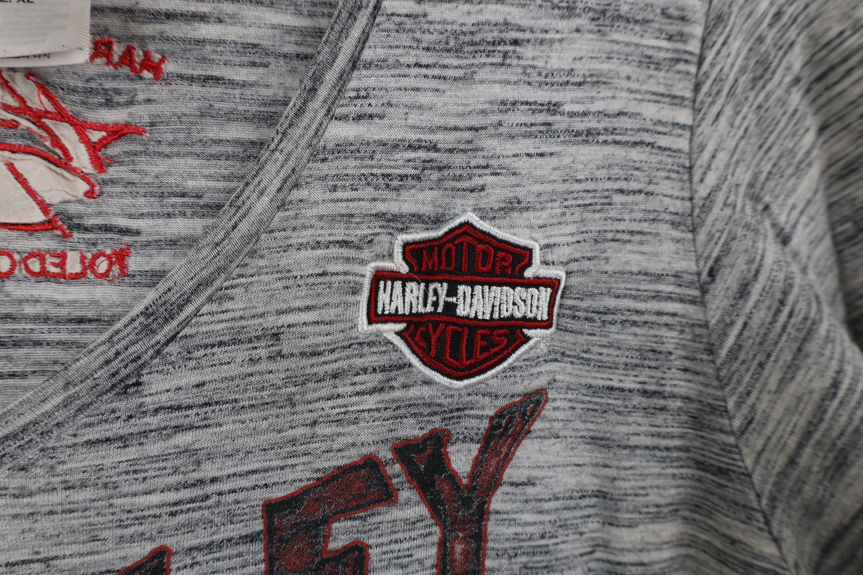 Harley Davidson × Vintage Vintage Y2K Harley Davidson Fire Flames Jersey Knit T-Shirt Size XL / US 12-14 / IT 48-50 - 5 Thumbnail