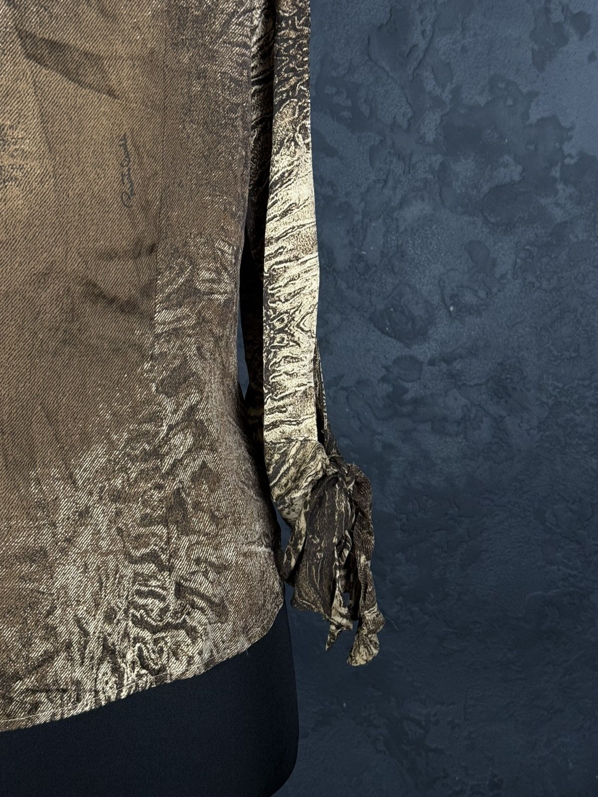 Roberto Cavalli VTG Roberto Cavalli Silk Snakeskin Print Long Sleeve Button Size S / US 4 / IT 40 - 12 Thumbnail