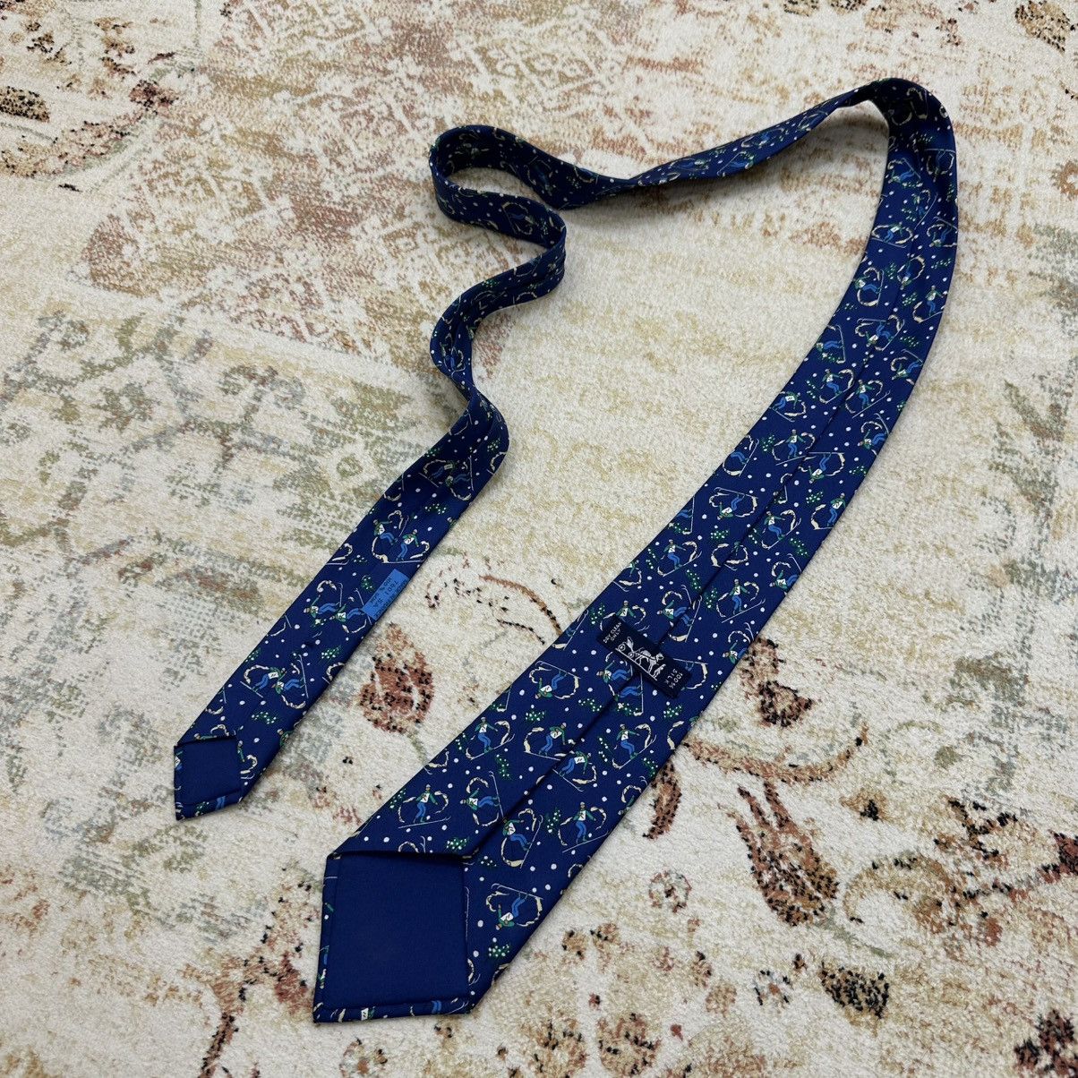 Hermes Vintage Tie Hermes Paris Silk Rare Collection Streetwear Y2K Size ONE SIZE - 2 Thumbnail