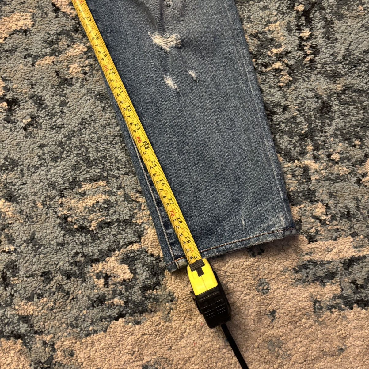 Amiri Amiri Destroyed MX1 Blue Denim Jeans Size 38 Looks New Size US 38 / EU 54 - 14 Thumbnail
