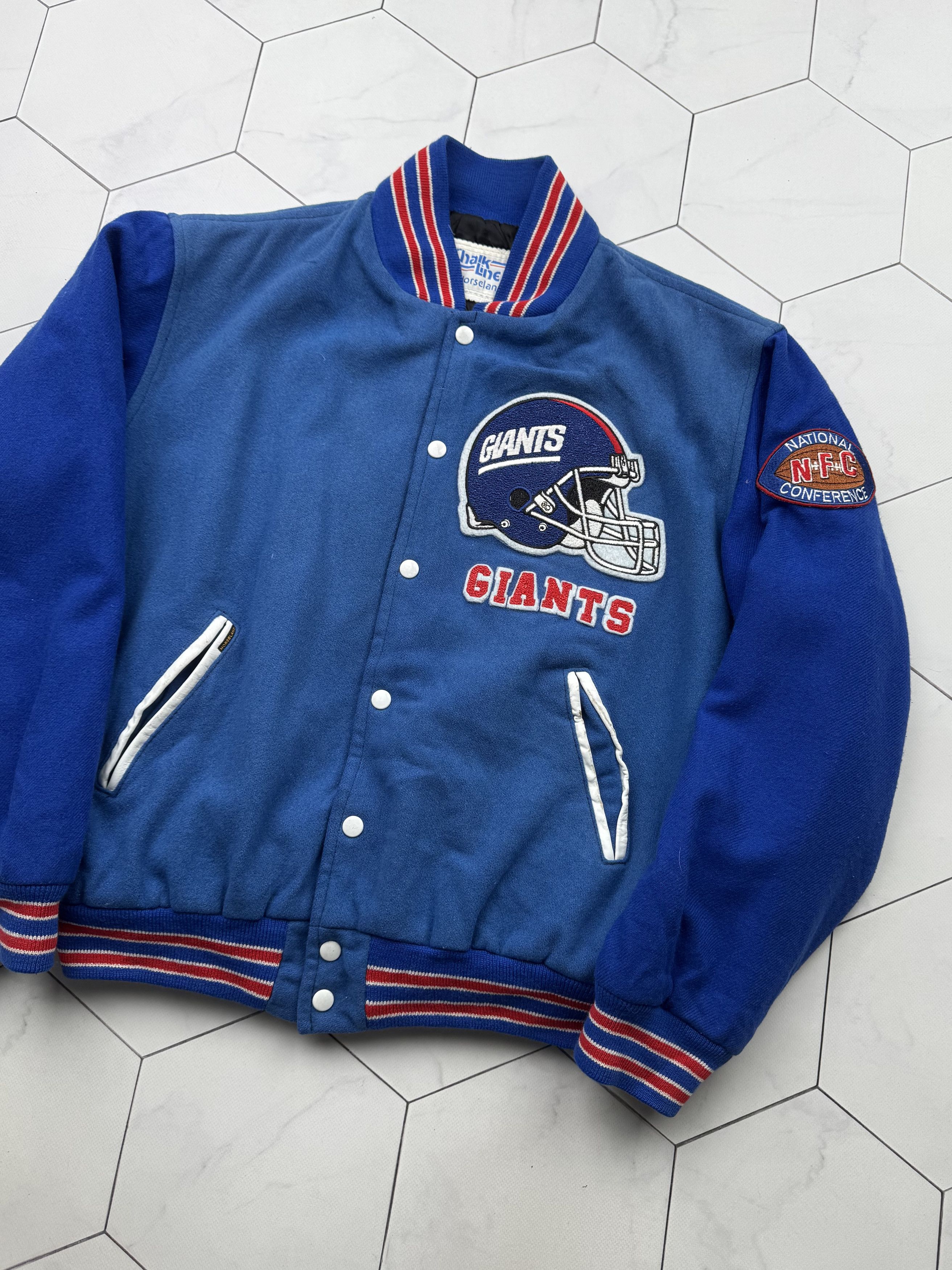 American Giant New York Giants Vintage Bomber Jacket (B213) Size US XL / EU 56 / 4 - 3 Thumbnail