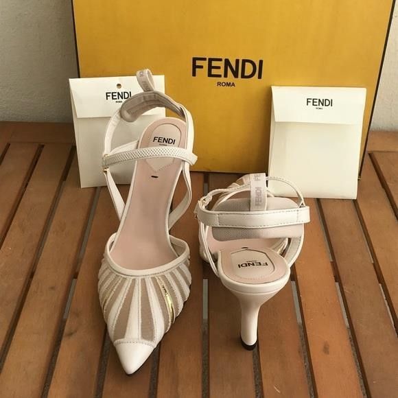Fendi New Authentic FENDI Colibri Lite Mixed Media Pump","descript Size US 6 / IT 36 - 2 Thumbnail