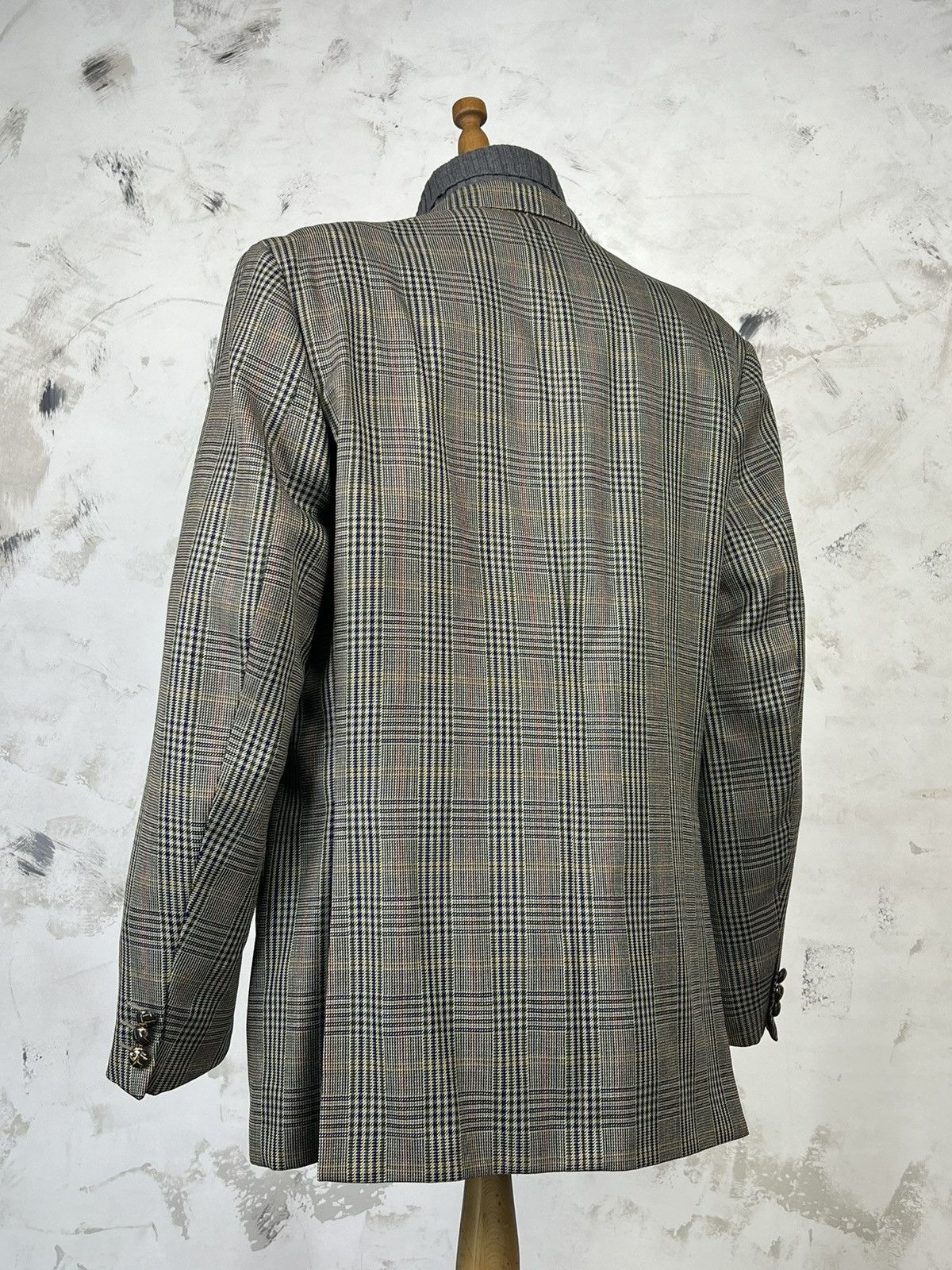 DAKS Vintage Daks London Plaid Wool Blazer Jacket Size L - XL 44L Size 44L - 4 Thumbnail