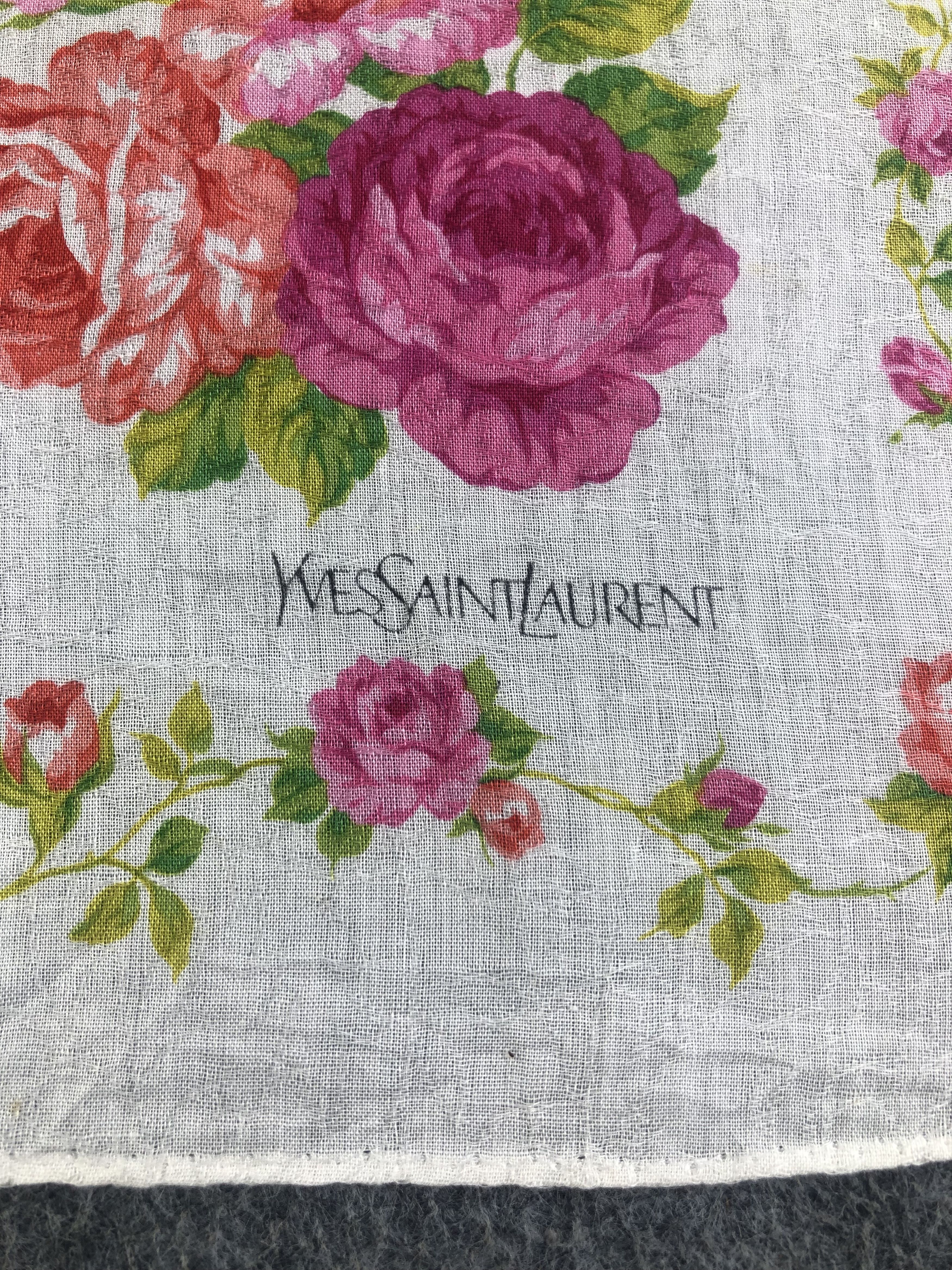 Yves Saint Laurent Yves Saint Laurent Handkerchief / Bandana / Neckerchief Size ONE SIZE - 5 Thumbnail