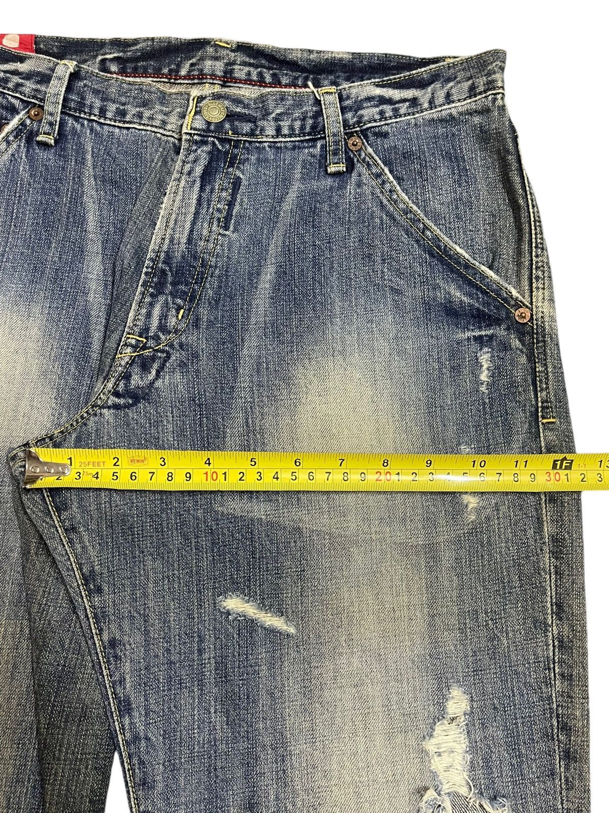 Blue Blue Japan Vintage Japanese Blue Way Bleached Distressed Baggy Jeans Size US 32 / EU 48 - 16 Thumbnail