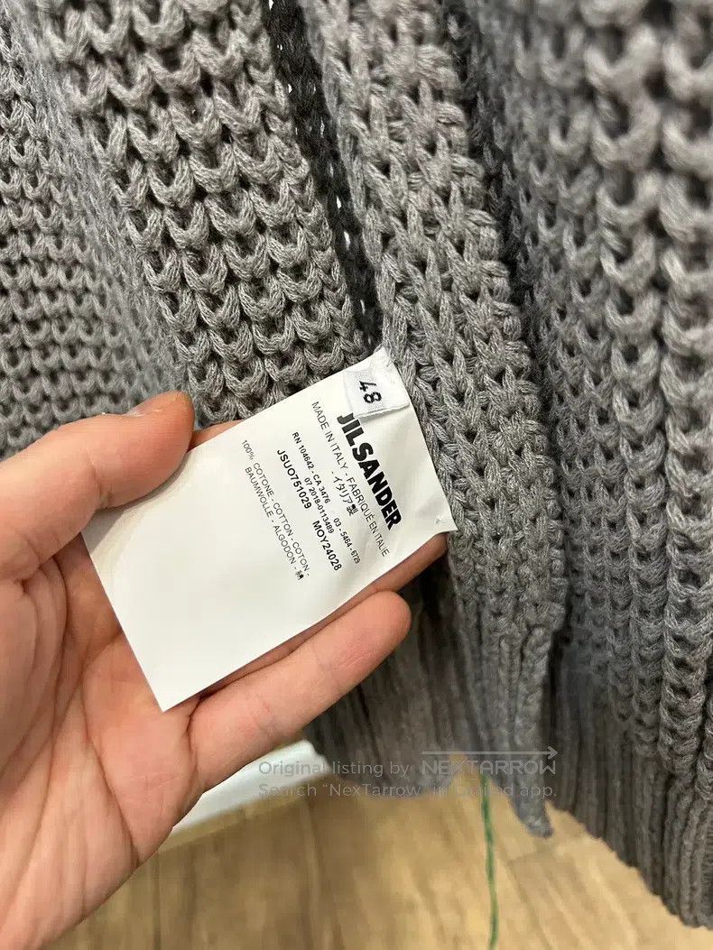 Jil Sander Jil Sander size 48 Long knitted pullover in grey Size M / US 6-8 / IT 42-44 - 9 Thumbnail