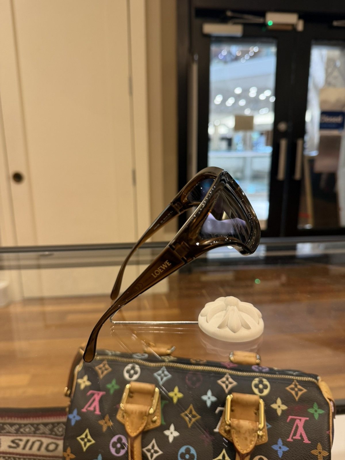 Loewe Loewe Arch Mask Sunglasses - Brown Size ONE SIZE - 3 Thumbnail