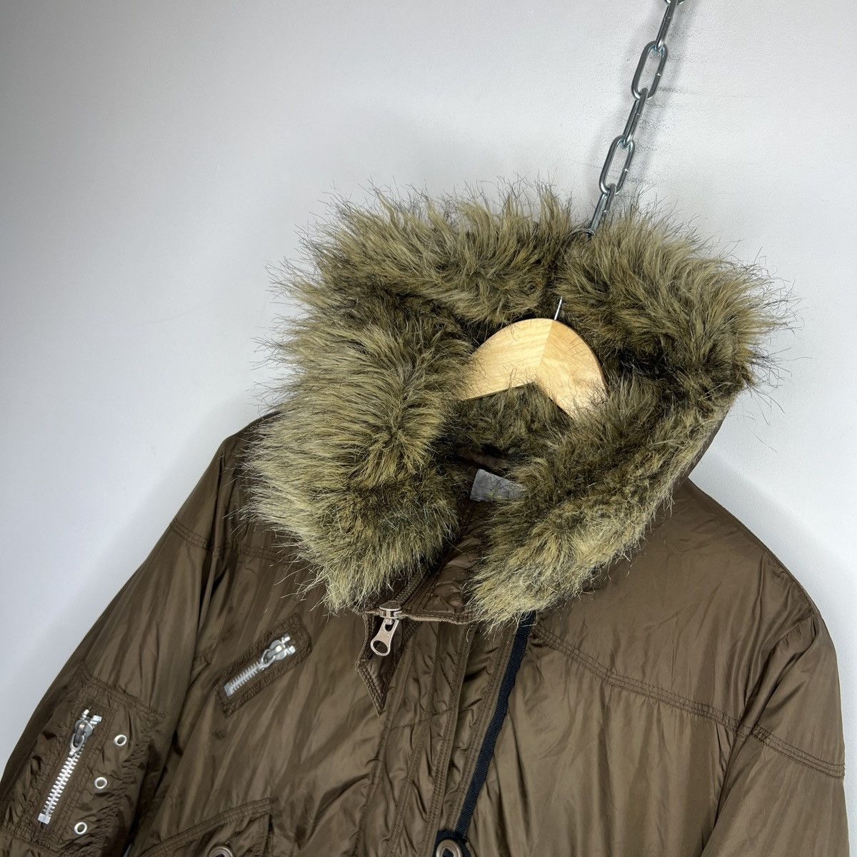 Hysteric Glamour × Japanese Brand × Le Grande Bleu (L.G.B.) Women's Boxy Cropped Avant Garde Faux Fur Jacket Size M / US 6-8 / IT 42-44 - 9 Thumbnail