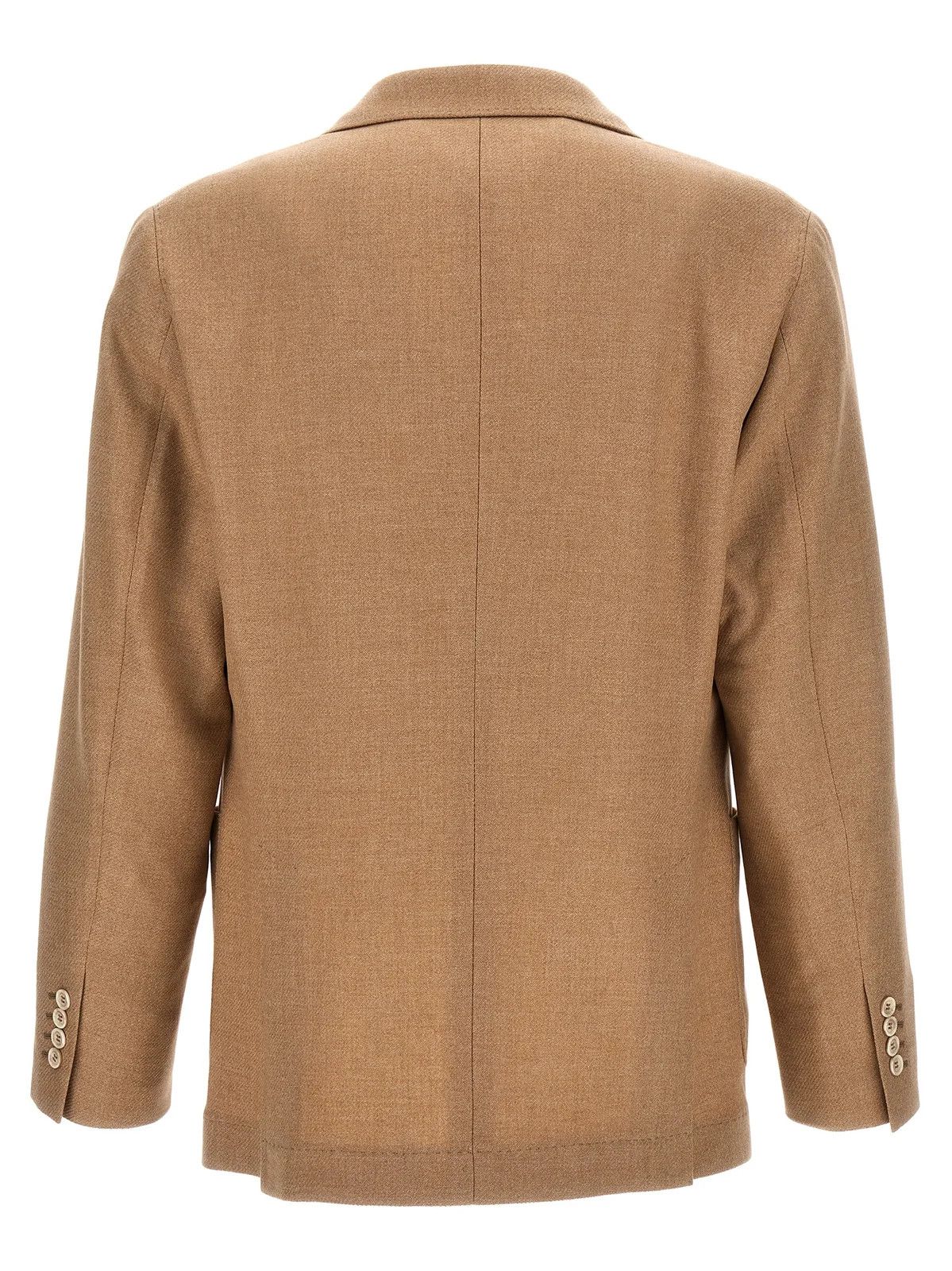 Brunello Cucinelli o1w1db10126 Single Breasted Flannel Blazer in Brown Size US XL / EU 56 / 4 - 2 Thumbnail