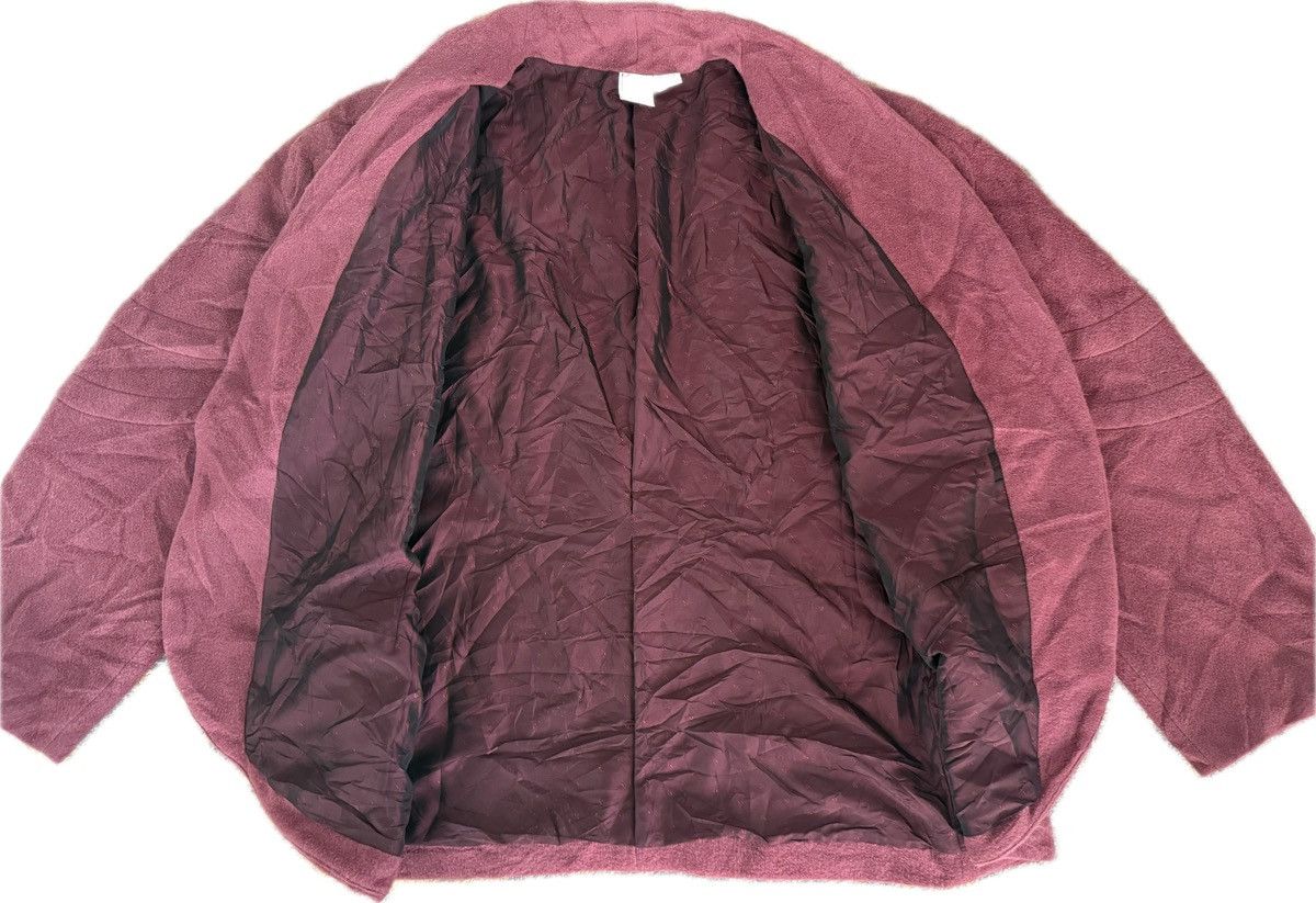 Krizia KRIZIA ALPACA JACKET BUTTON LESS DESIGN MAROON RARE Size S / US 4 / IT 40 - 4 Thumbnail