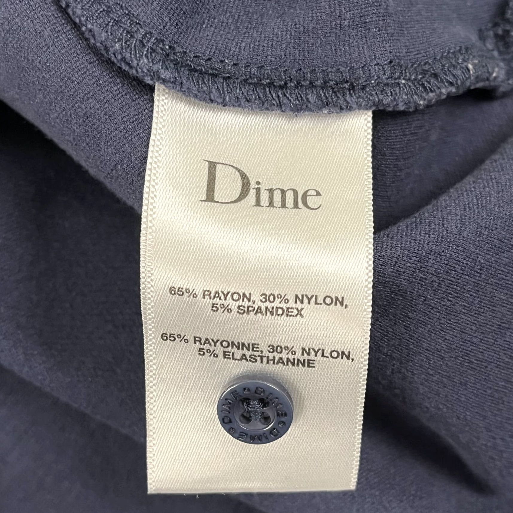 Dime DIME Polo Shirt Mens Medium Faded Blue Knit Short Sleeve Activewear Designer Size US M / EU 48-50 / 2 - 5 Thumbnail