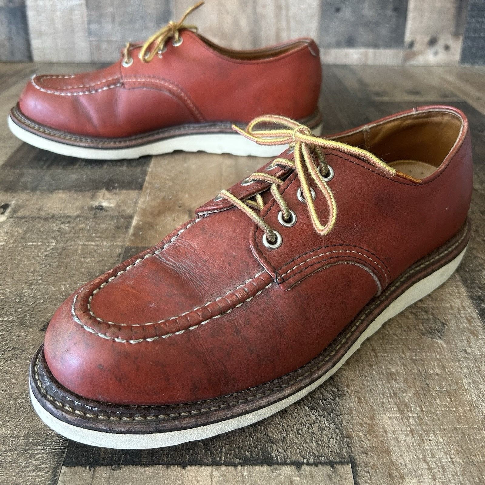 Red Wing 8103 Oro Russet Moc Toe Leather Work Boots Mens 9 D