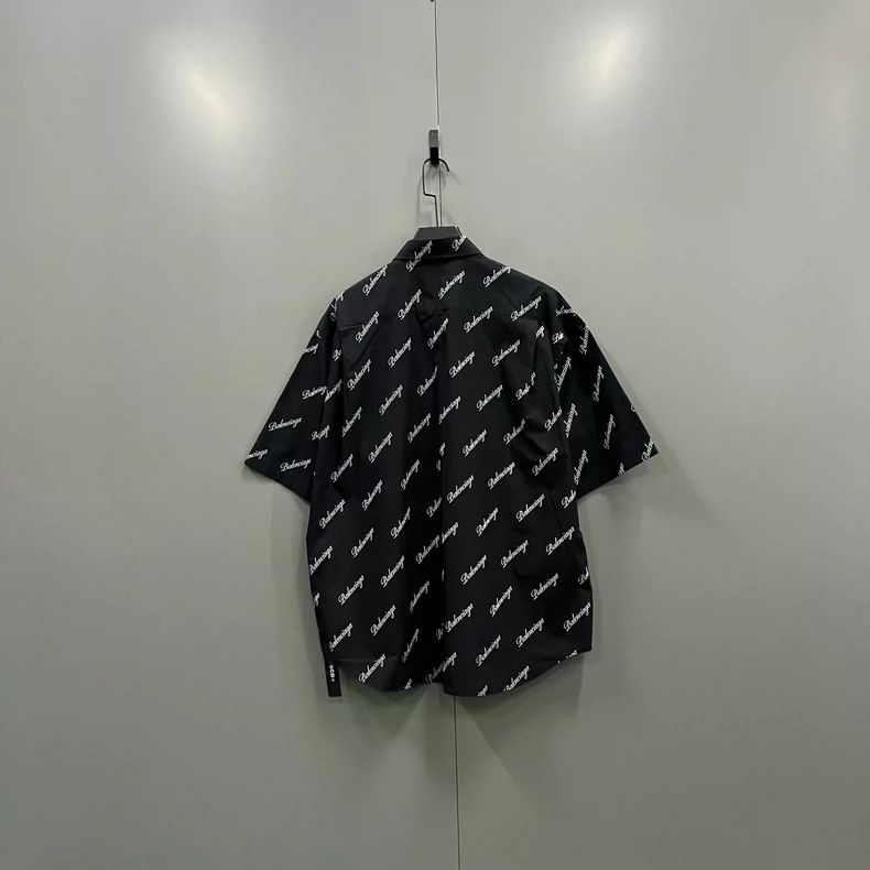 Balenciaga Balenciaga size 38 Cursive Bullet Logo Short Sleeve Shirt Size S / US 4 / IT 40 - 2 Thumbnail