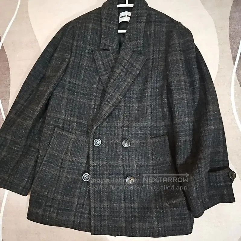 Miu Miu Miu Miu Grey Wool Women’s Coat . Size M / US 6-8 / IT 42-44 - 1 Thumbnail