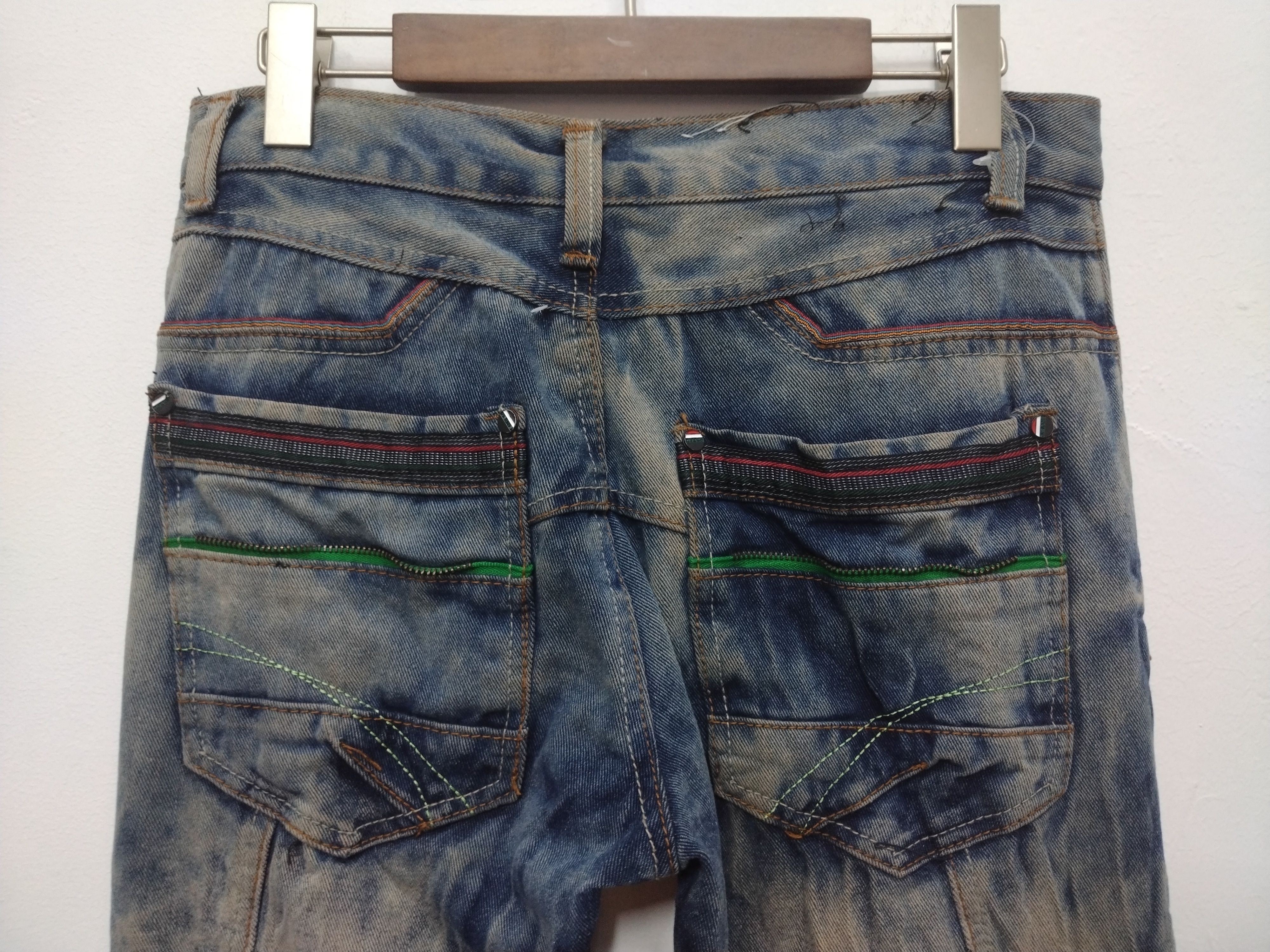 Seditionaries Crazy acid wash jeans Punk Goth Distressed Five Dime Jeans Size US 30 / EU 46 - 11 Thumbnail