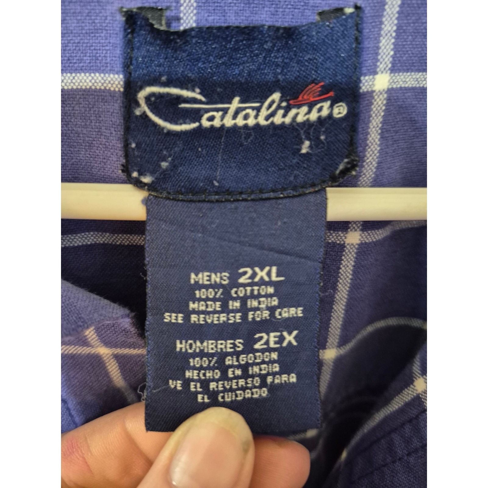 Catalina Catalina Mens 2XL Short Sleeve Button Down Shirt 100% Cotton Size US XXL / EU 58 / 5 - 3 Thumbnail