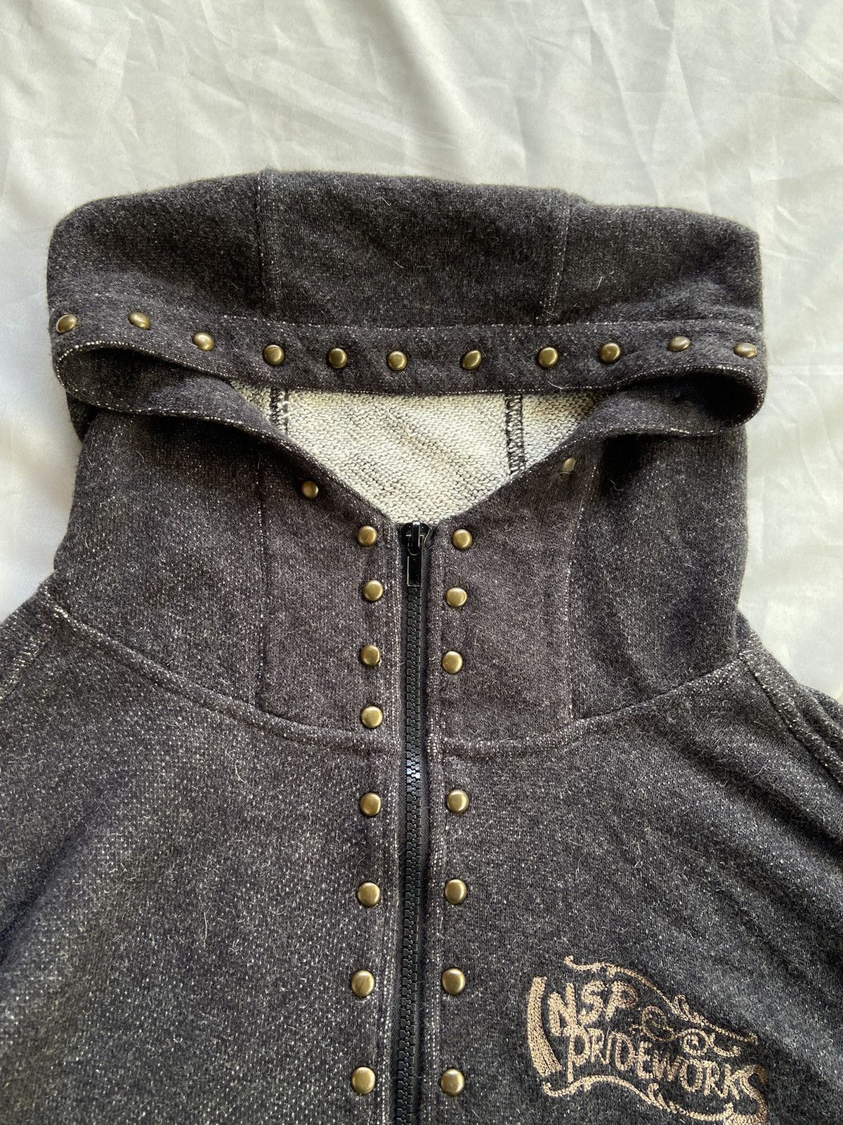 Japanese Brand INSP PUNK LIVE IN PEACE WITH THE EARTH ZIP HOODIE Size US XL / EU 56 / 4 - 7 Thumbnail