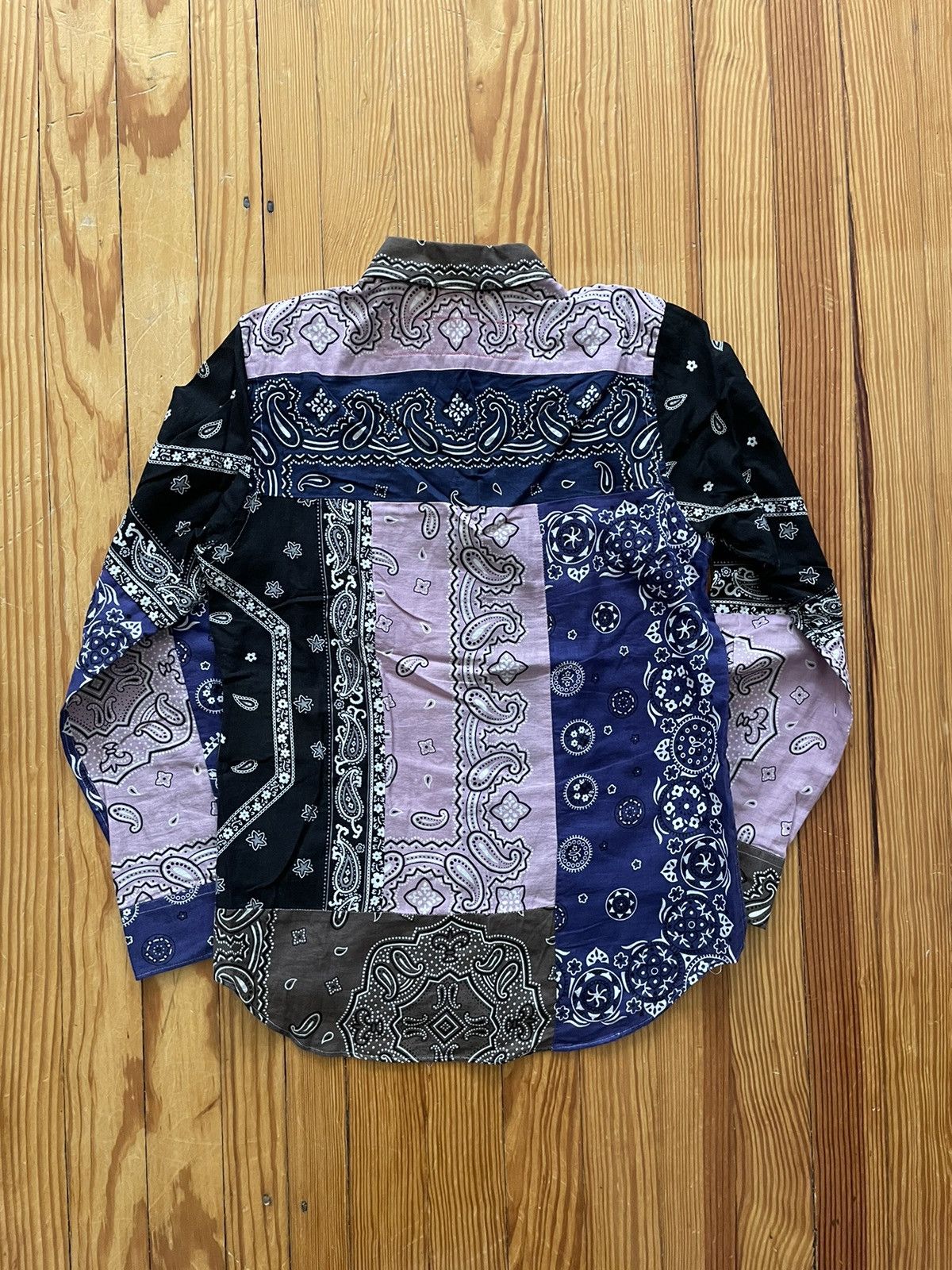 Comme des Garcons × Junya Watanabe Archive Junya Patchwork Bandana Button Down Shirt Multicolor Size US S / EU 44-46 / 1 - 2 Thumbnail