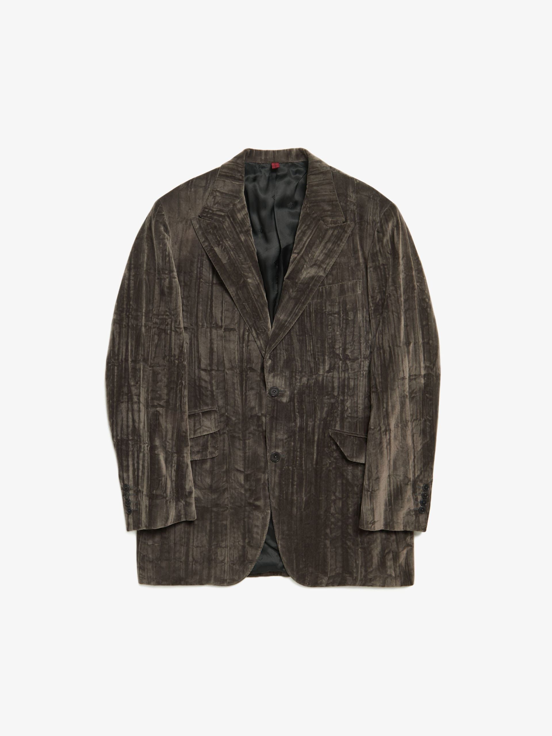 Givenchy Gray Velvet Suit Blazer Size US XL / EU 56 / 4 - 1 Thumbnail