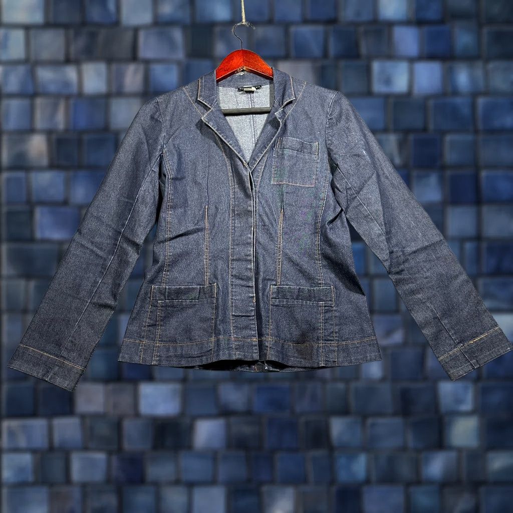 Anthropologie VINTAGE Anthropologie Jacket Womens XS Blue Cotton Denim Pockets Regular Fit Button Closure Size 26" / US 2 / IT 38 - 1 Thumbnail