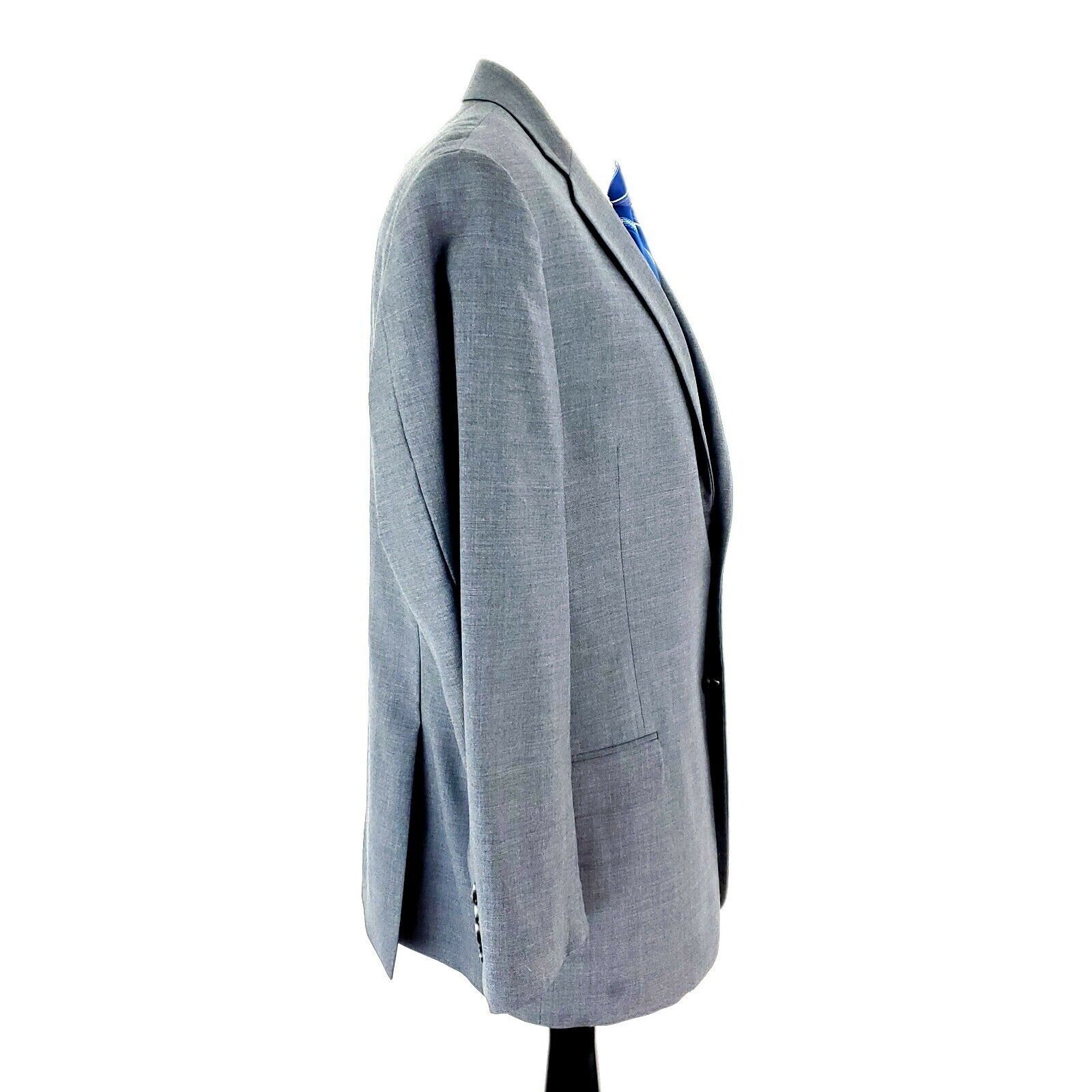 Joseph Abboud Joseph Abboud Zigone Wool 2 Button Blazer 42R Gray Sport Coa Size 42R - 6 Thumbnail