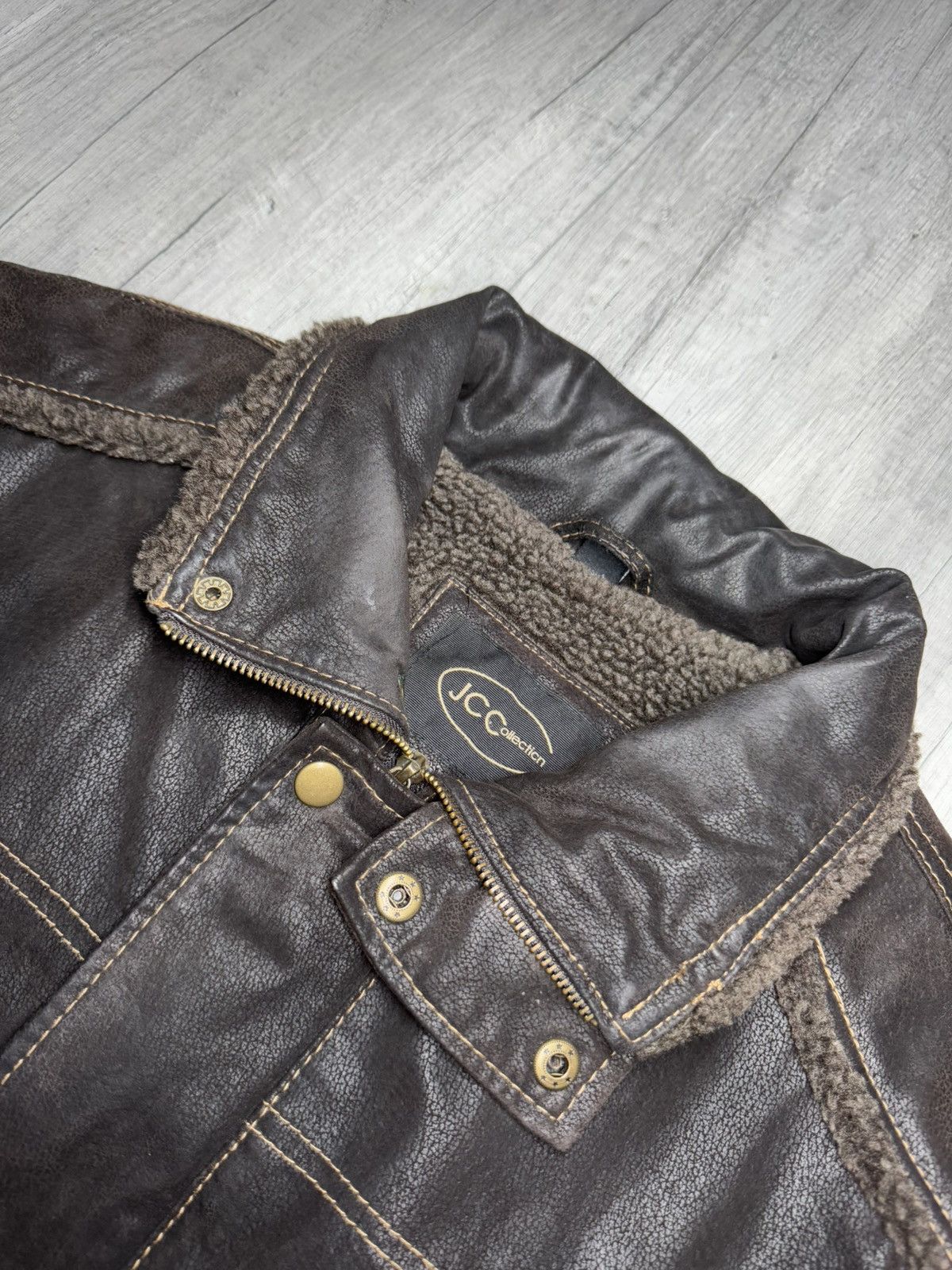 Genuine Leather × Vintage Vintagge leather jacket L avant garde retro Size US L / EU 52-54 / 3 - 5 Thumbnail